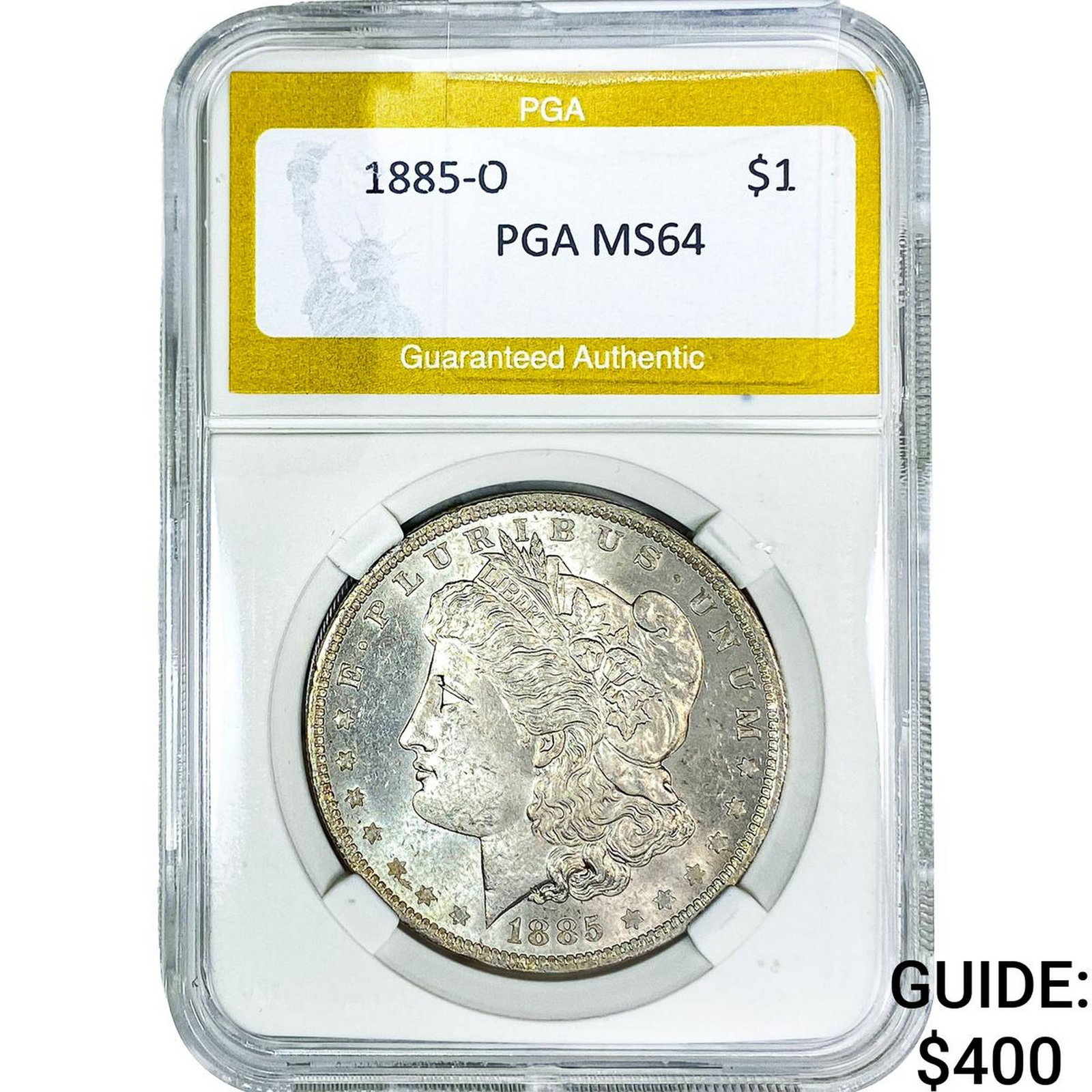1885-O Morgan Silver Dollar PGA MS64: 1885-O Morgan Silver Dollar PGA MS64