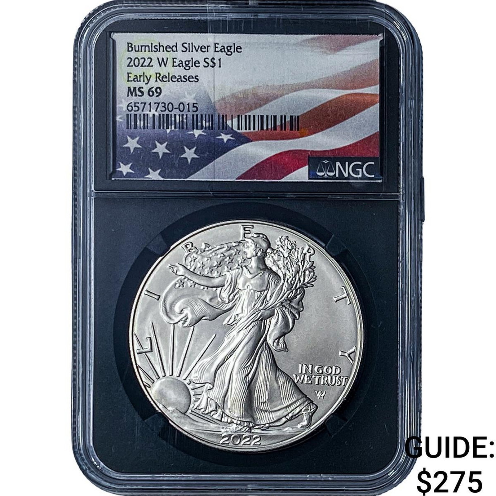 2022-W Silver Eagle NGC MS69 Burnished: 2022-W Silver Eagle NGC MS69 Burnished