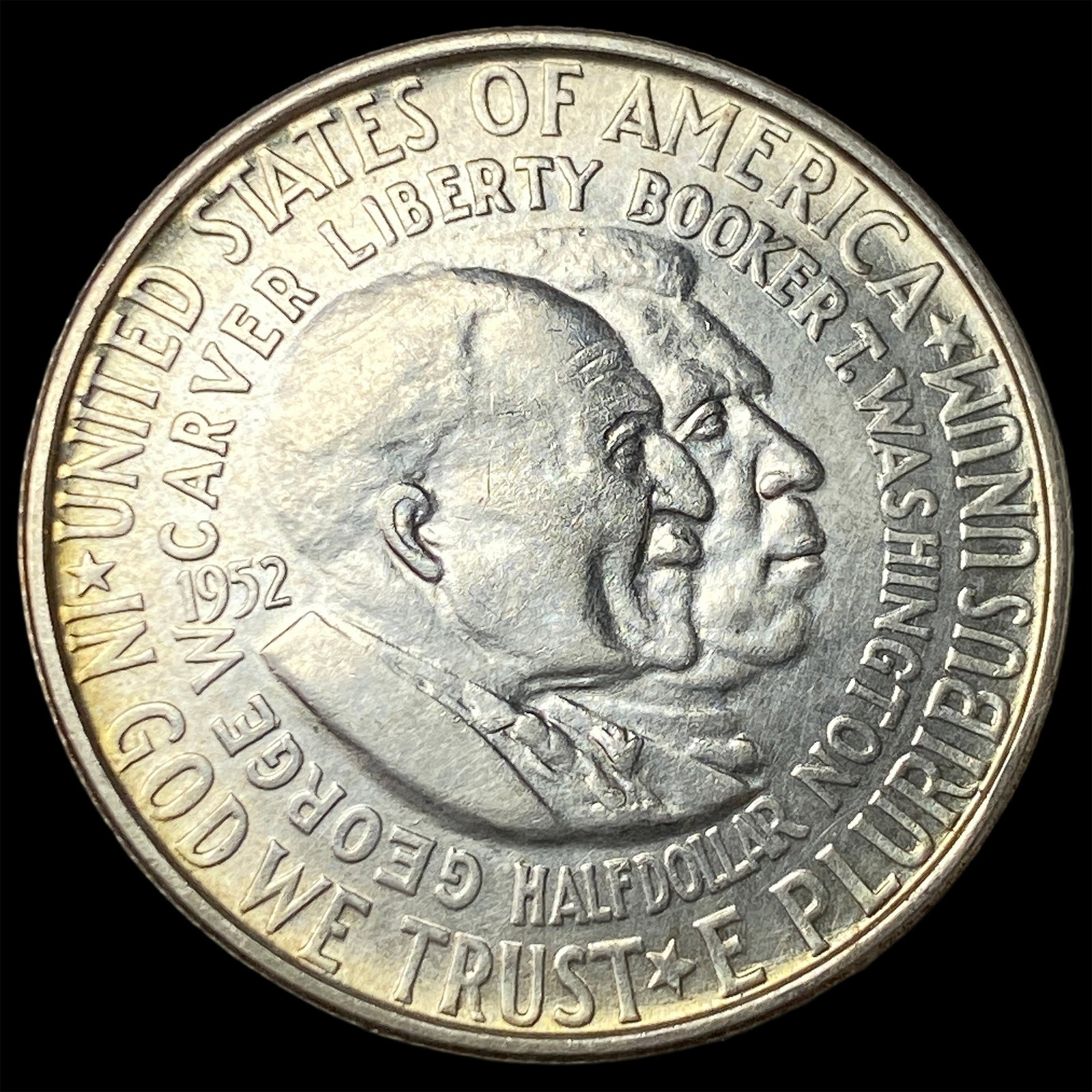 1952-S Silver Washington/Carver Half Dollar GEM BU: 1952-S Silver Washington/Carver Half Dollar GEM BU