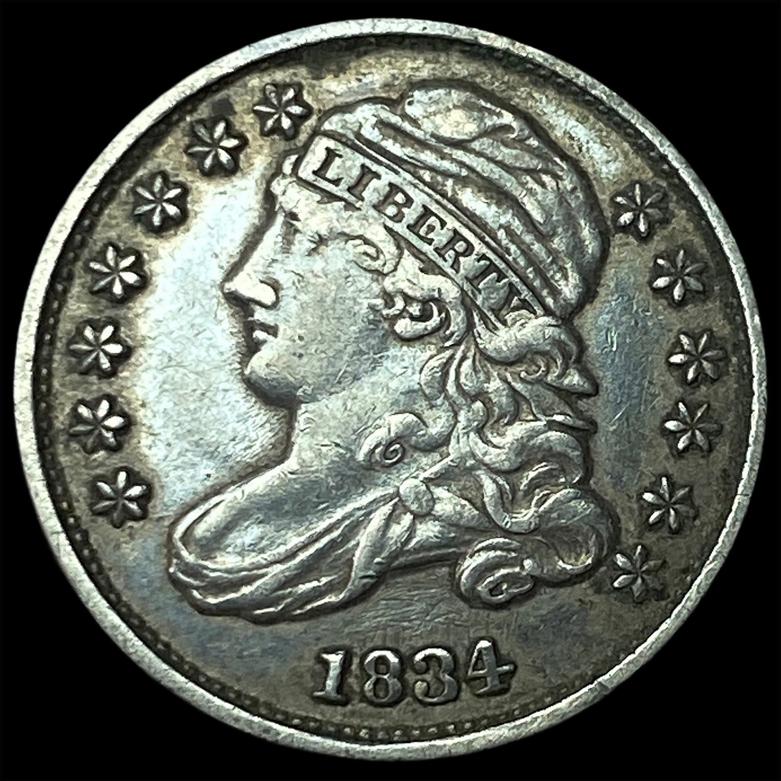 1834 Capped Bust Dime NEARLY UNCIRCULATED (1 of 2)