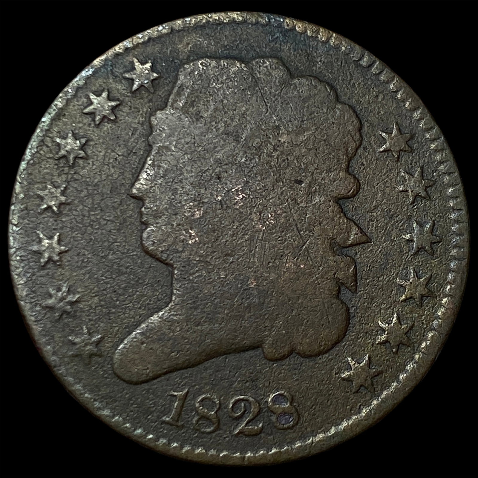 1828 Classic Head Half Cent NICELY CIRCULATED: 1828 Classic Head Half Cent NICELY CIRCULATED