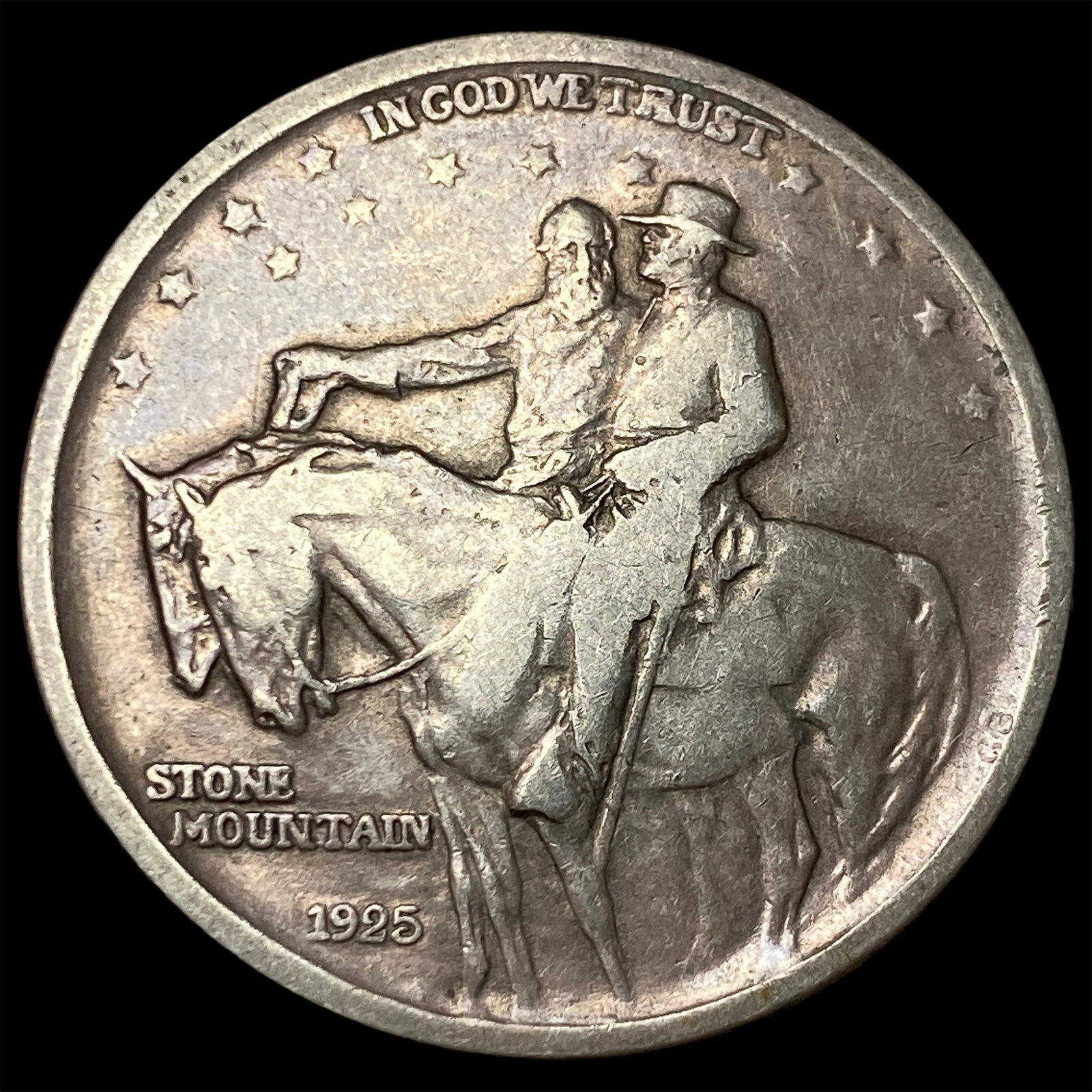 1925 Silver Stone Mountain Half Dollar NICELY CIRCULATED: 1925 Silver Stone Mountain Half Dollar NICELY CIRCULATED