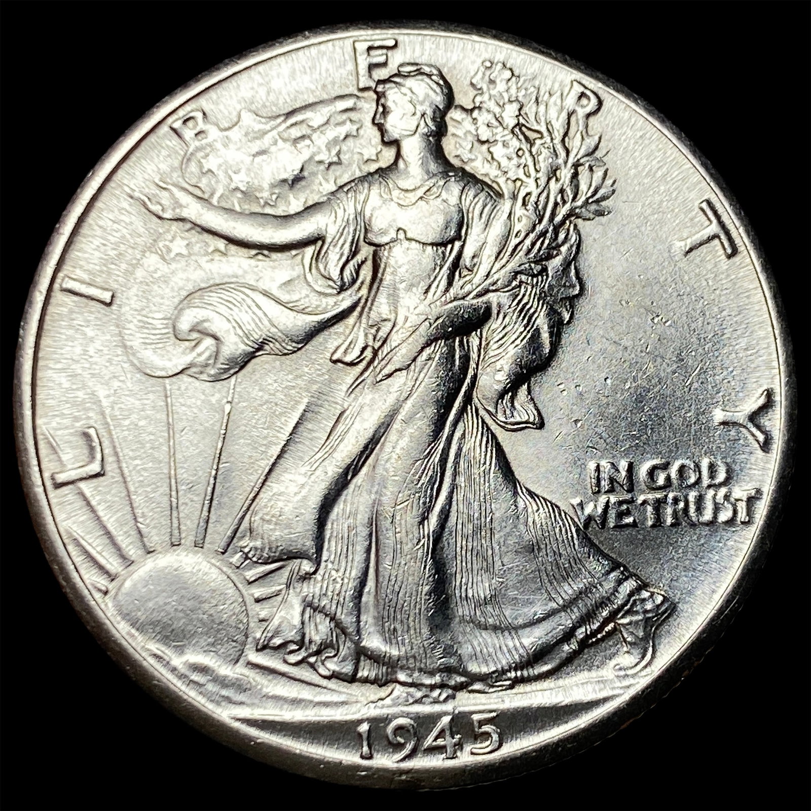 1945-D Silver Walking Liberty Half Dollar UNCIRCULATED: 1945-D Silver Walking Liberty Half Dollar UNCIRCULATED