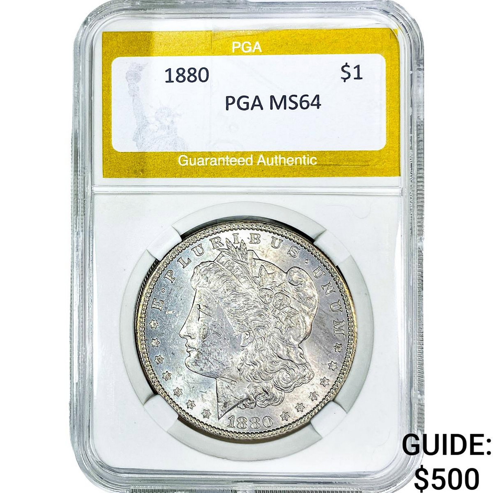 1880 Morgan Silver Dollar PGA MS64: 1880 Morgan Silver Dollar PGA MS64