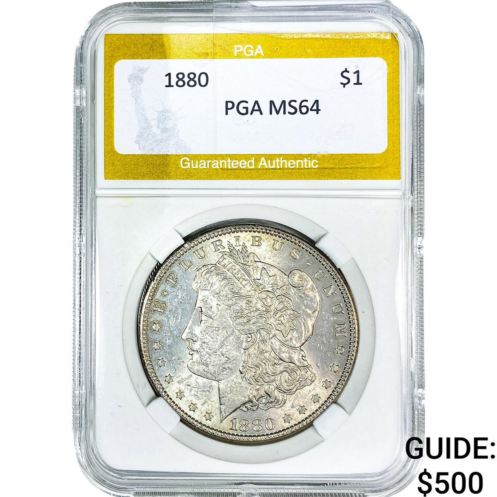 1880 Morgan Silver Dollar PGA MS64: 1880 Morgan Silver Dollar PGA MS64
