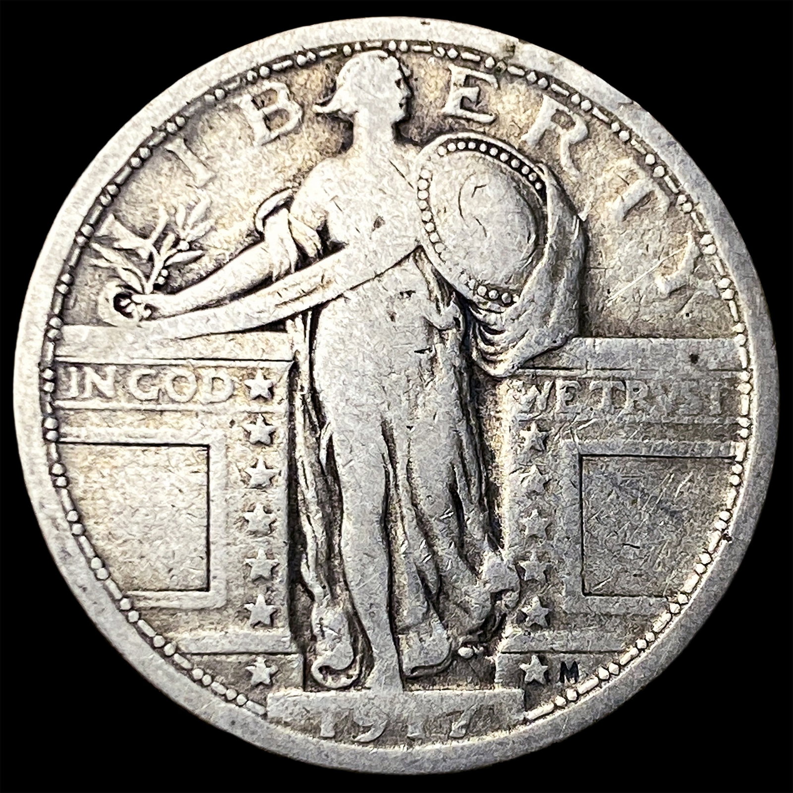 1917 Type 1 Standing Liberty Quarter LIGHTLY CIRCULATED (1 of 2)