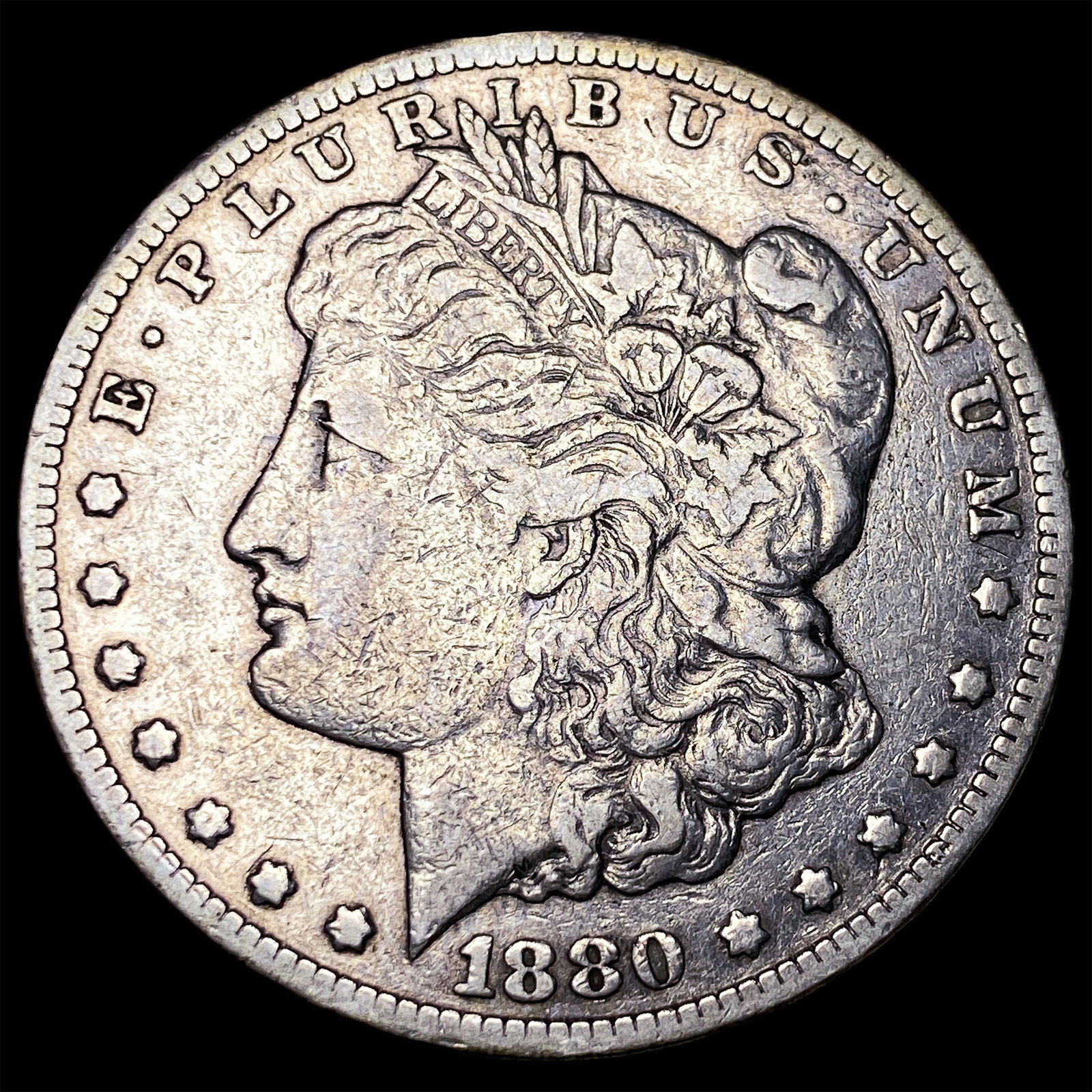 1880-CC Silver Morgan Dollar LIGHTLY CIRCULATED: 1880-CC Silver Morgan Dollar LIGHTLY CIRCULATED