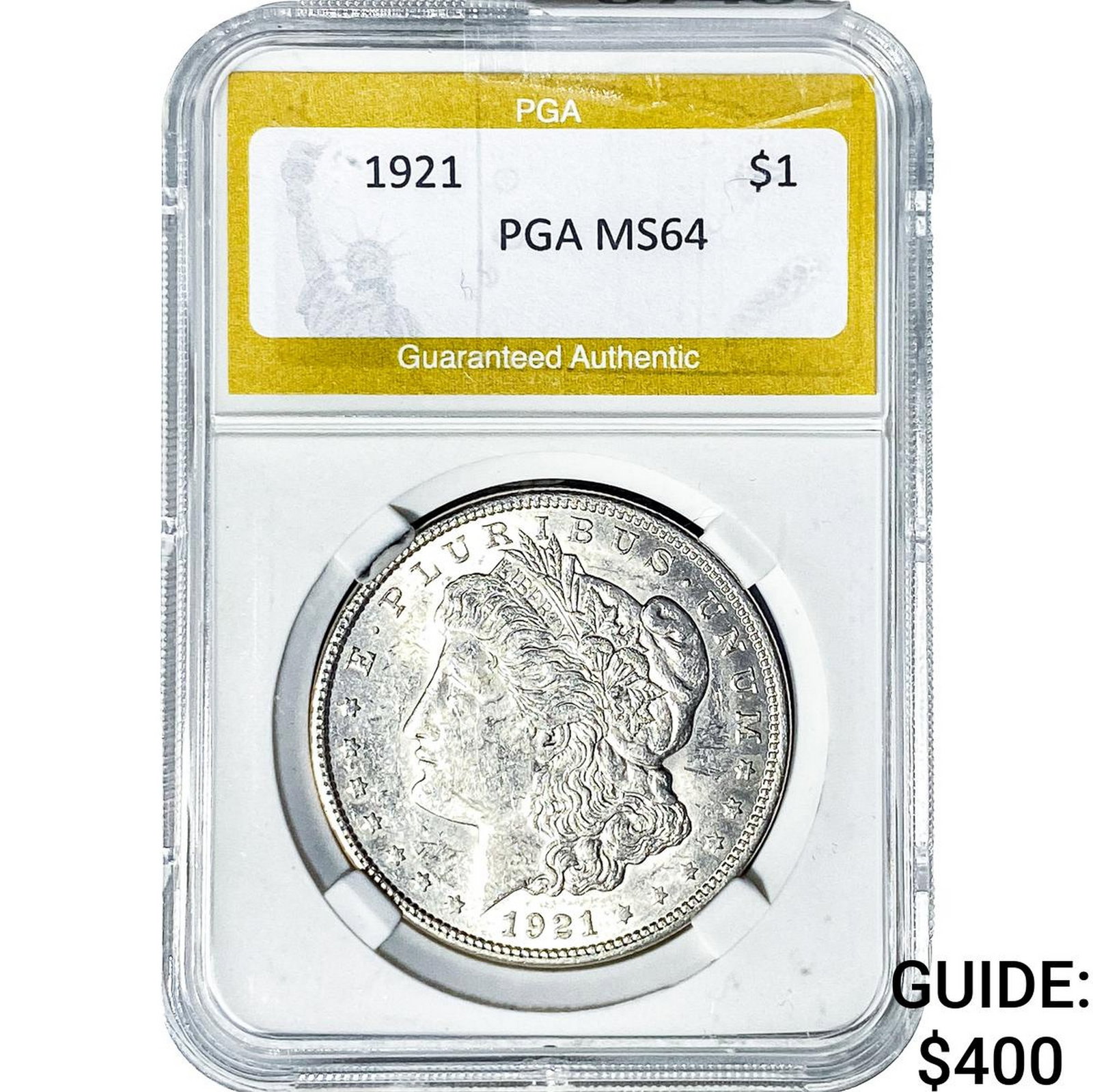 1921 Morgan Silver Dollar PGA MS64: 1921 Morgan Silver Dollar PGA MS64