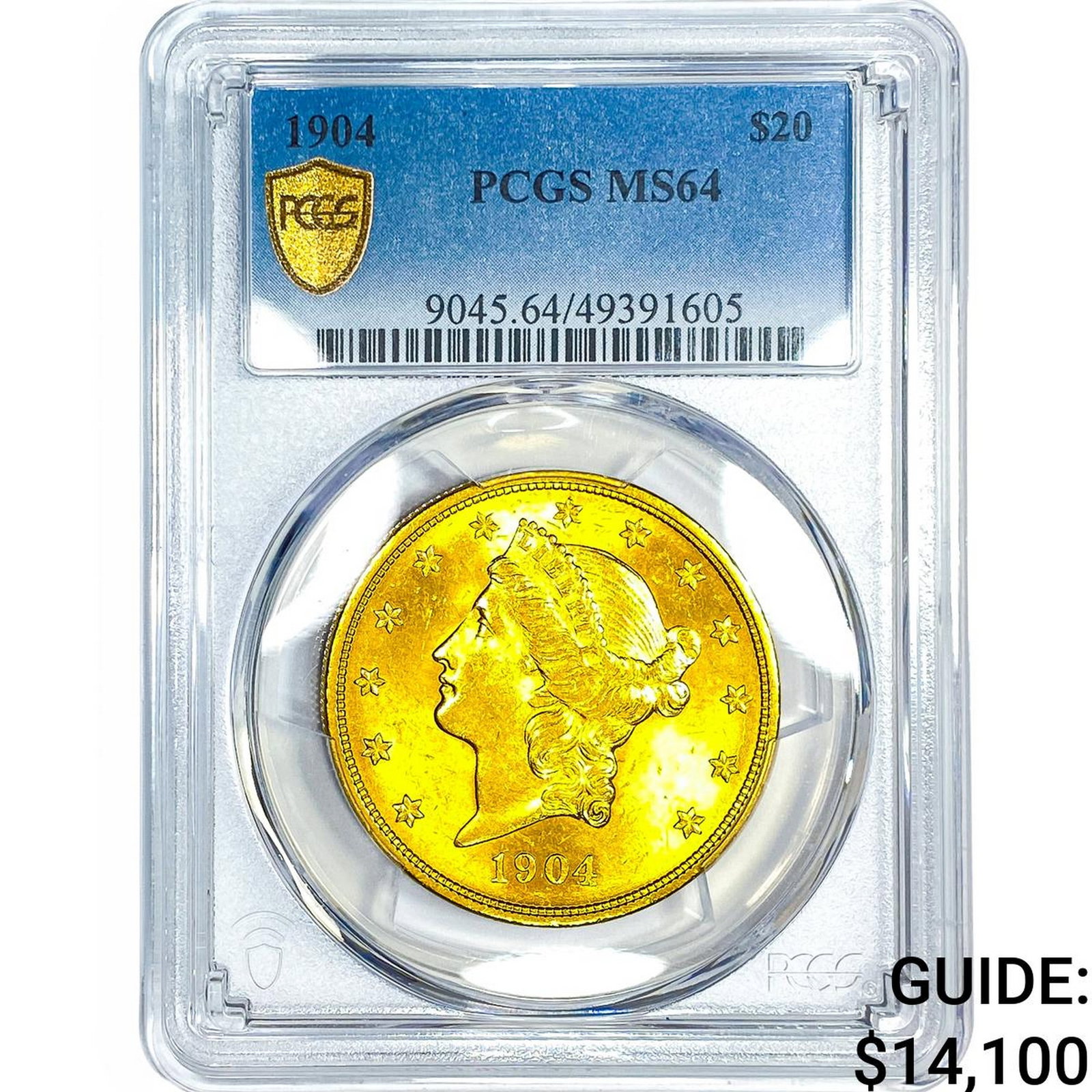 1904 $20 Gold Double Eagle PCGS MS64: 1904 $20 Gold Double Eagle PCGS MS64
