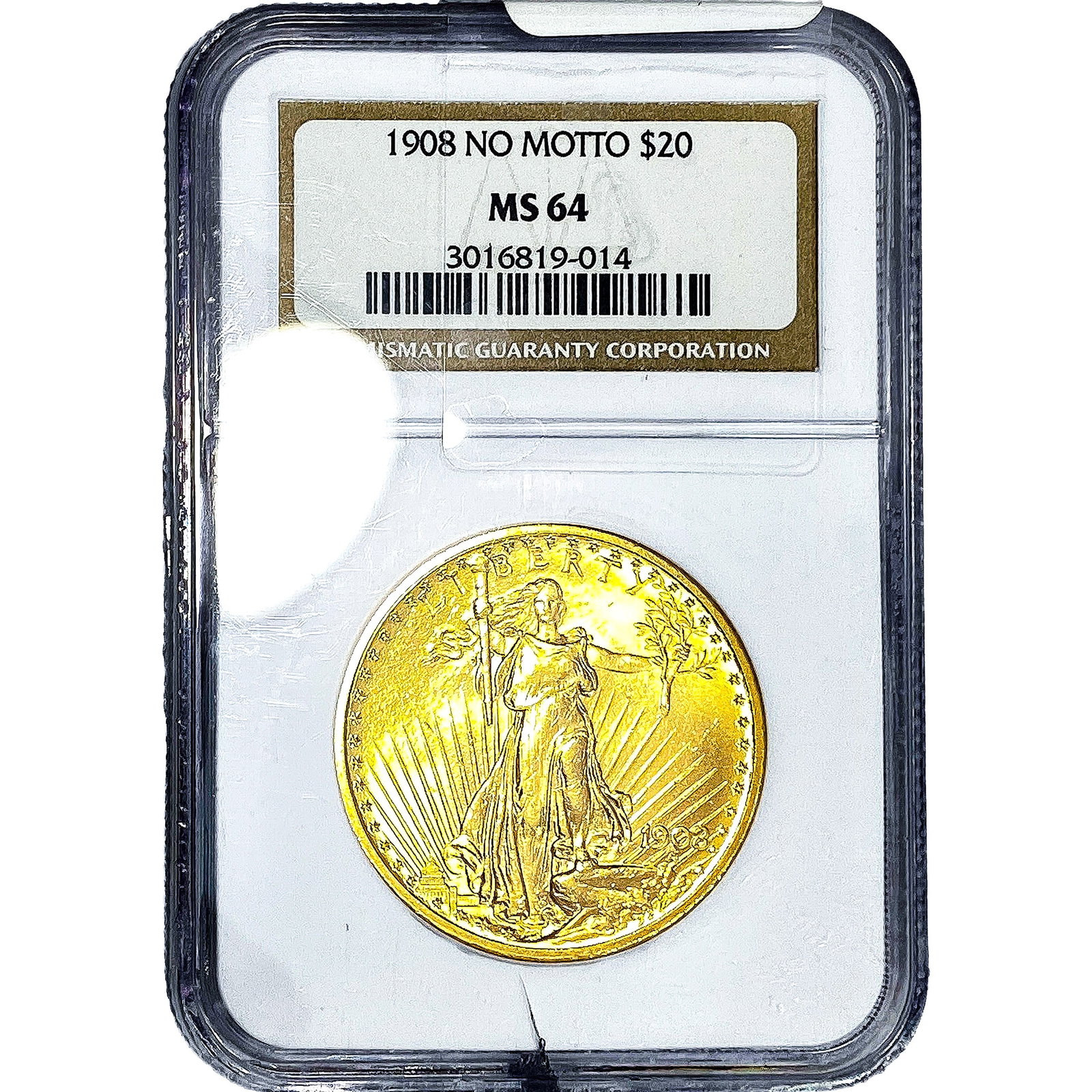 1908 $20 Gold Double Eagle NGC MS64 No Motto (1 of 4)
