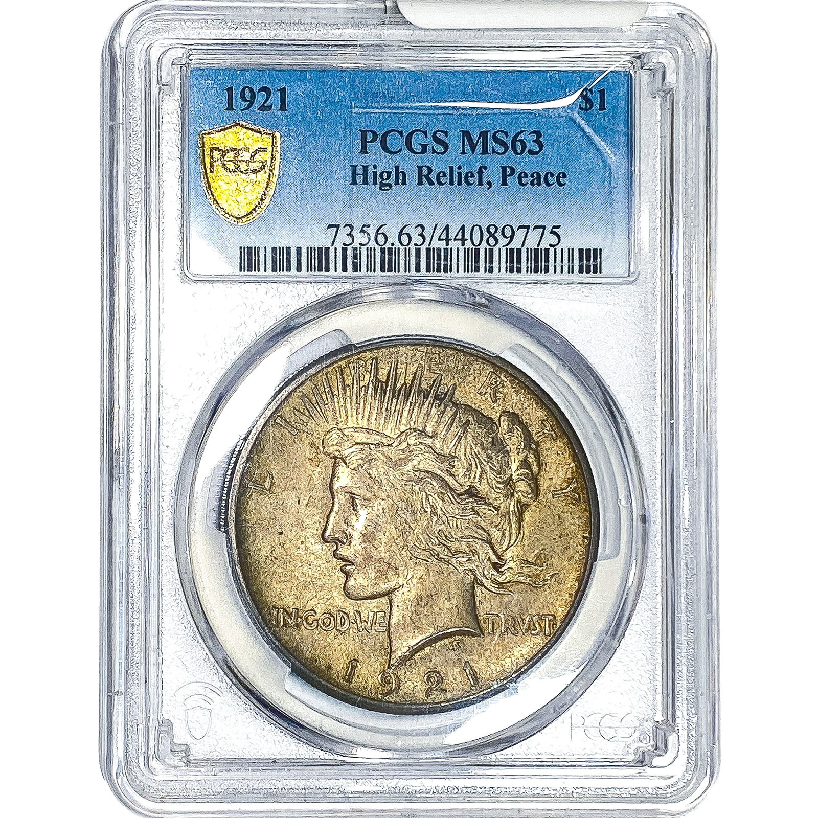1921 Silver Peace Dollar PCGS MS63 High Relief (1 of 4)