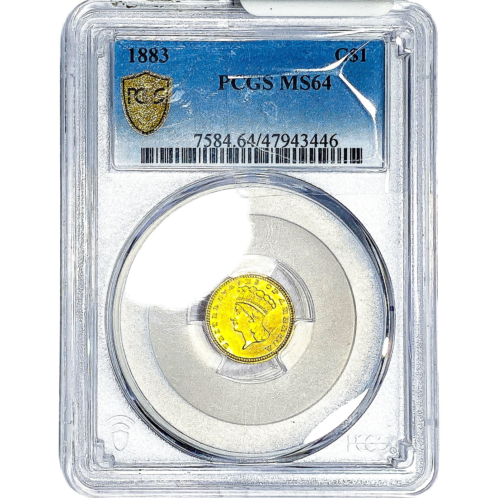 1883 Rare Gold Dollar PCGS MS64: 1883 Rare Gold Dollar PCGS MS64