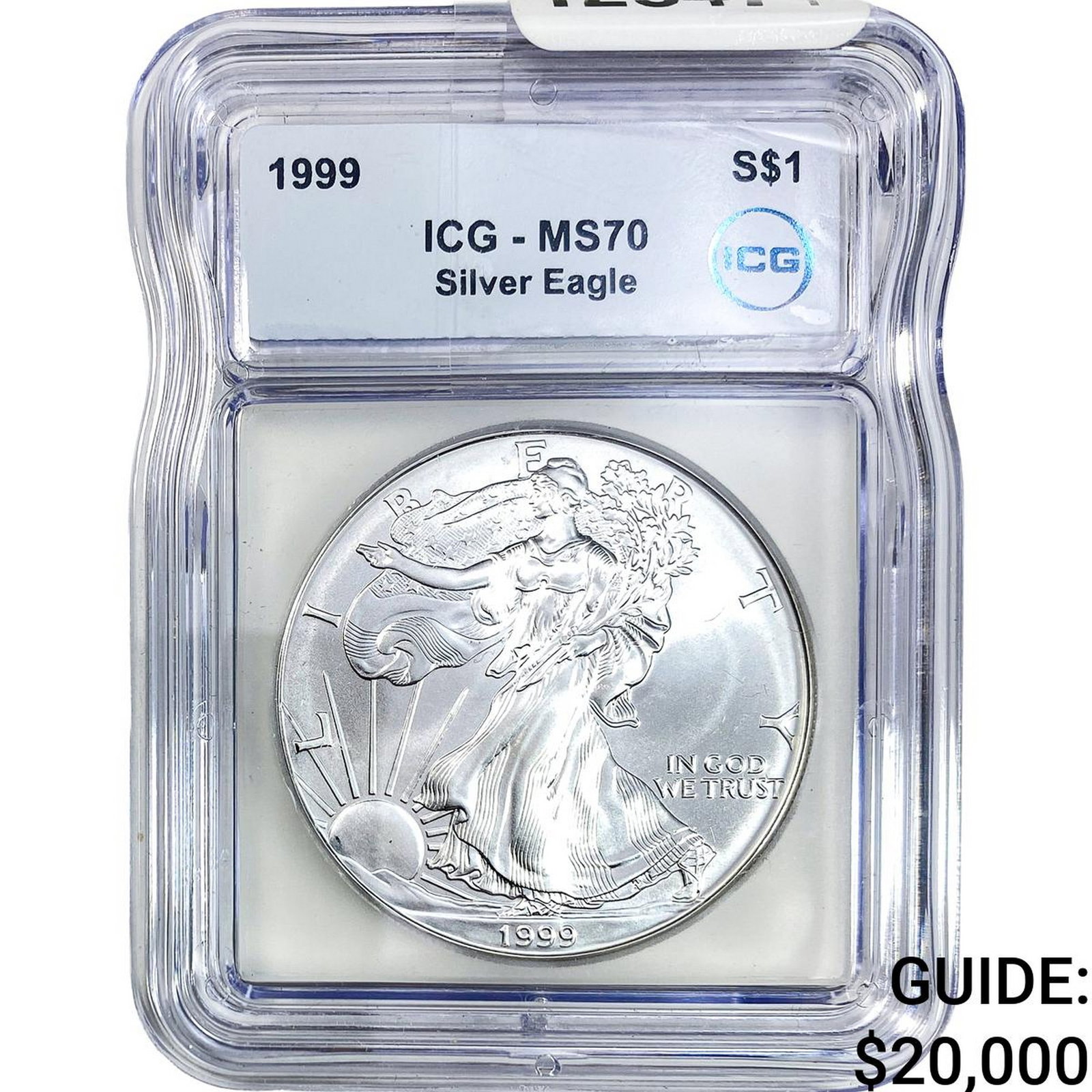 1999 Silver Eagle ICG MS70: 1999 Silver Eagle ICG MS70