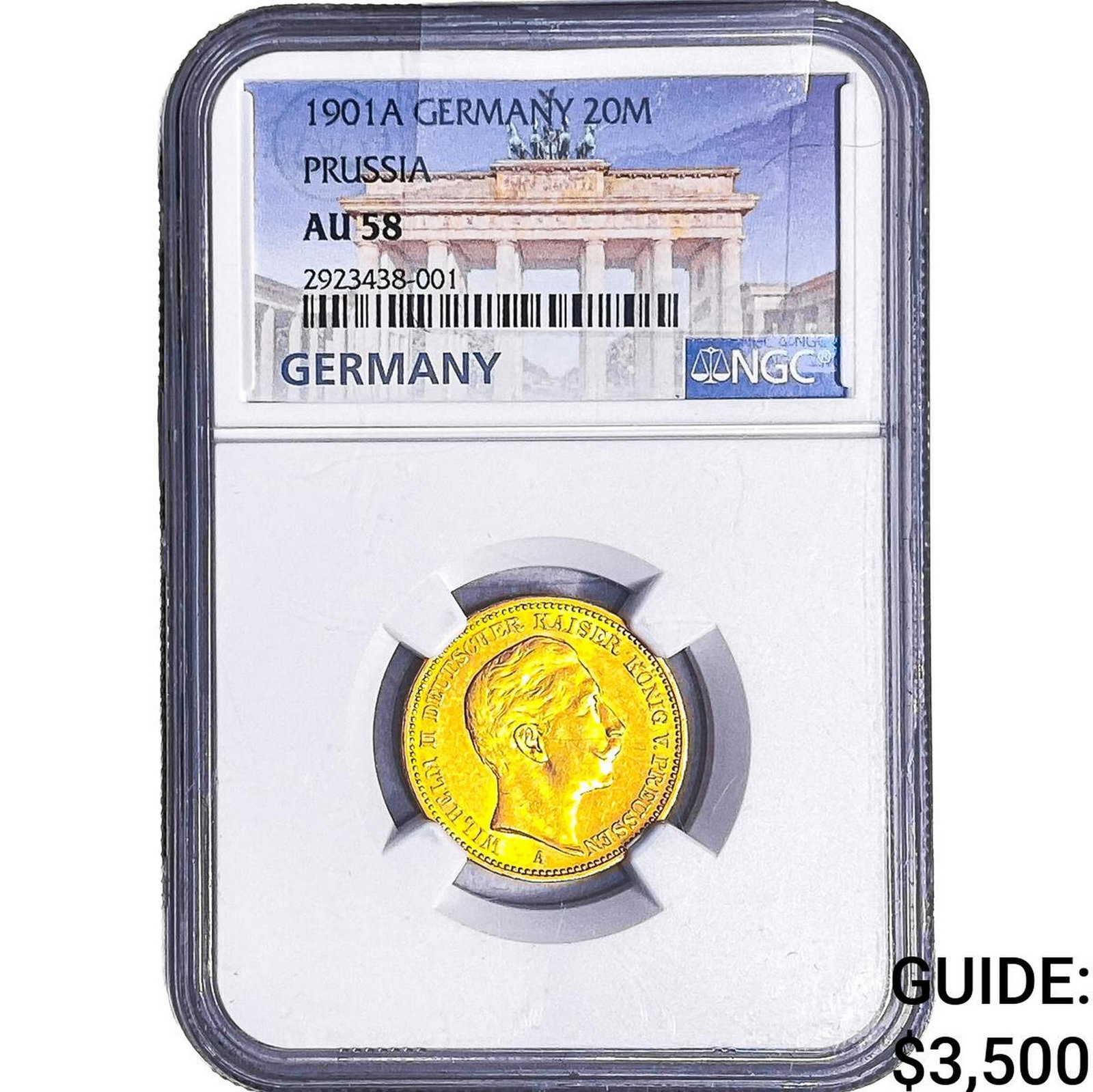 1901A Germany .2305 AGW 20 Mark NGC AU58 (1 of 2)