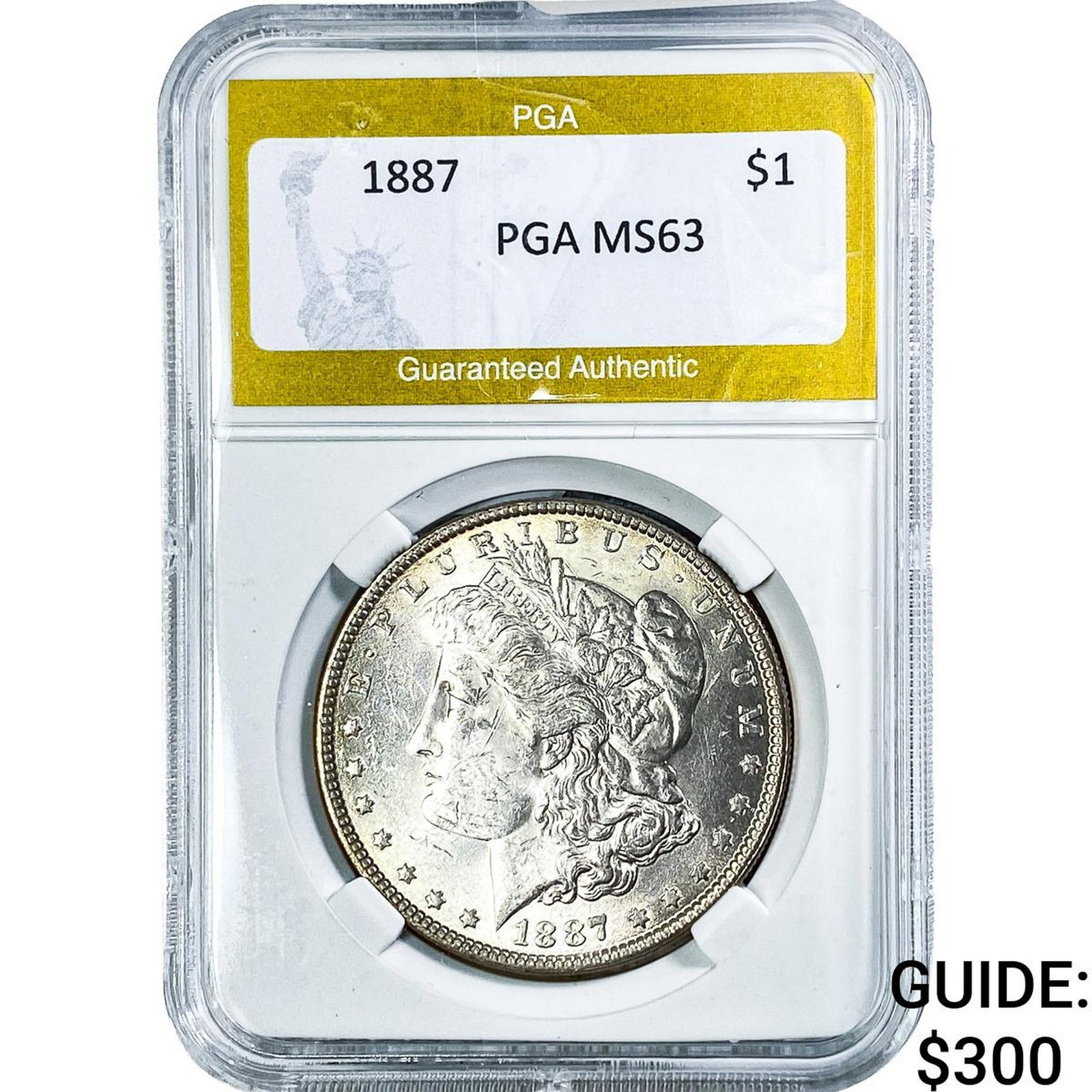 1887 Morgan Silver Dollar PGA MS63: 1887 Morgan Silver Dollar PGA MS63