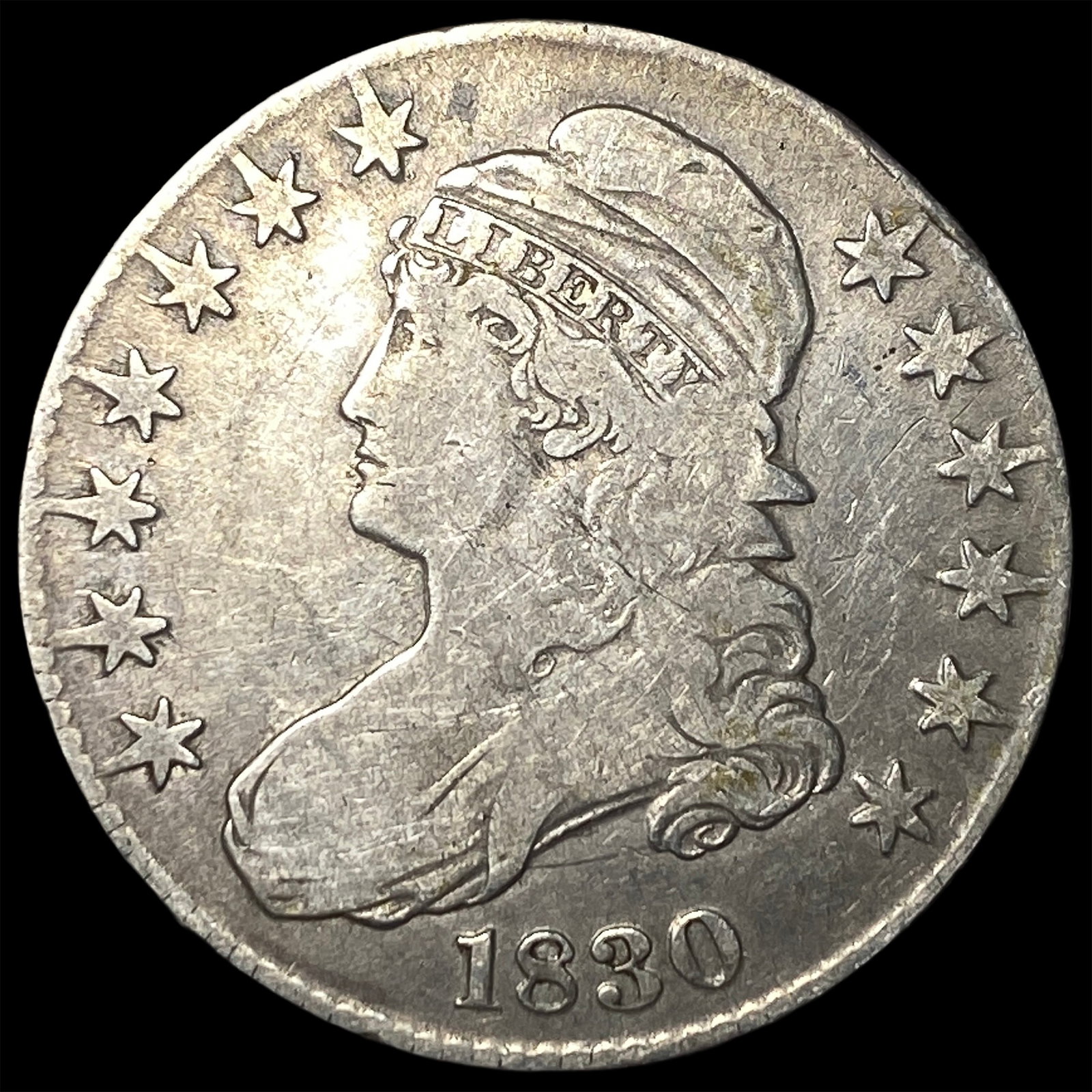 1830 Capped Bust Half Dollar LIGHTLY CIRCULATED (1 of 2)