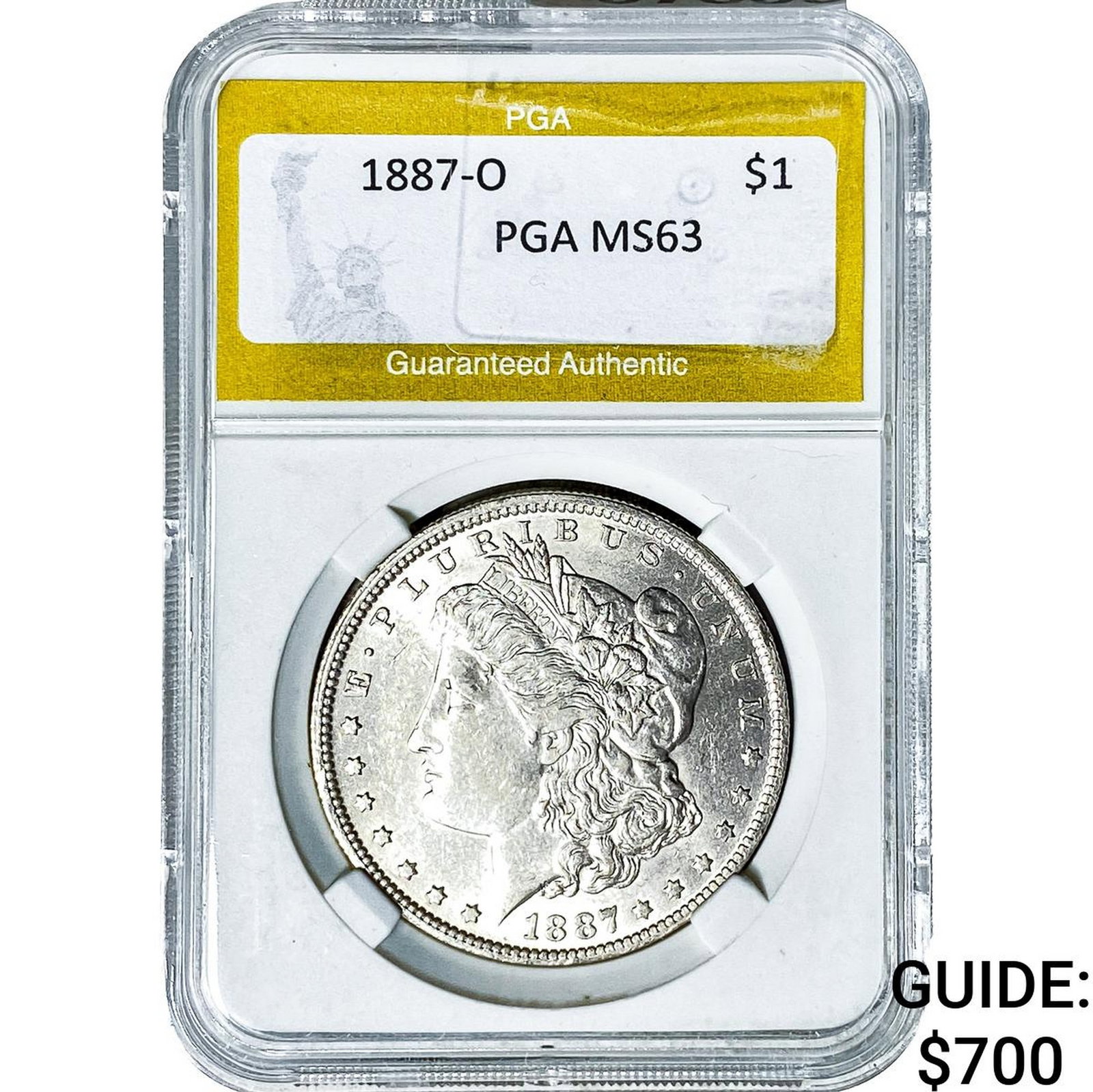 1887-O Morgan Silver Dollar PGA MS63 (1 of 2)