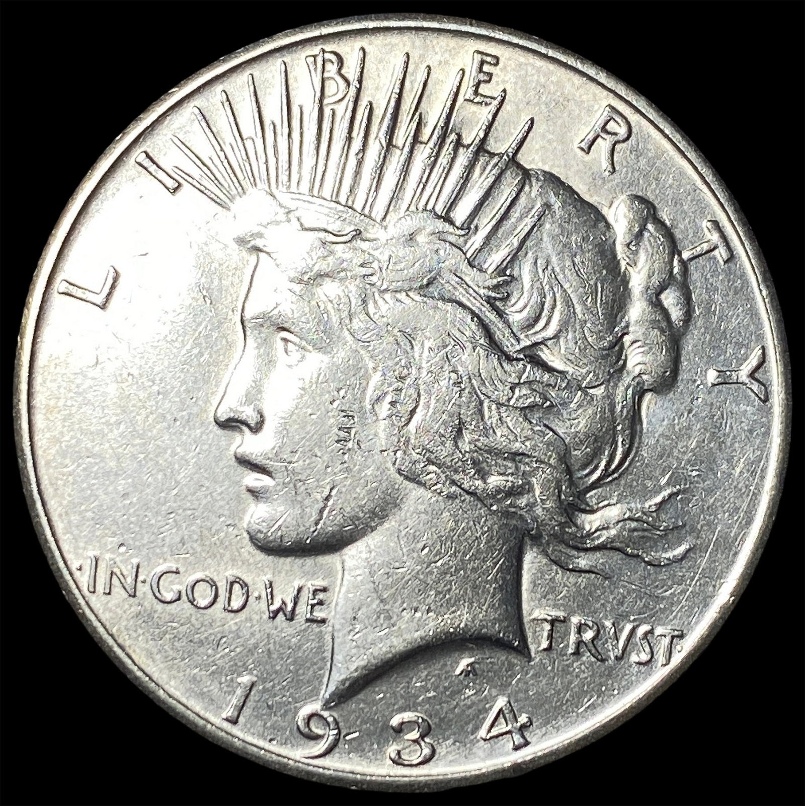 1934-S Silver Peace Dollar CLOSELY UNCIRCULATED: 1934-S Silver Peace Dollar CLOSELY UNCIRCULATED