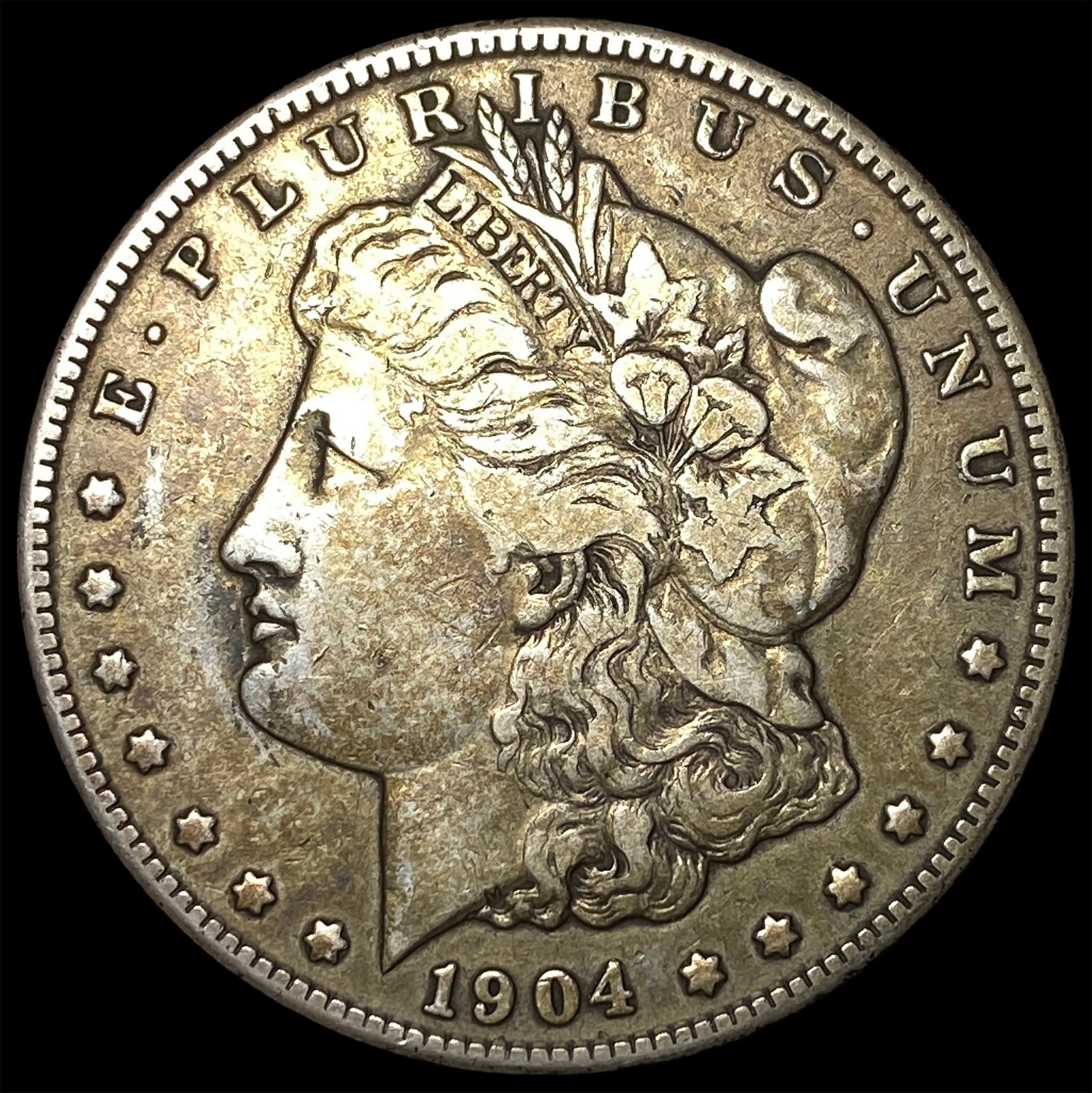 1904-S Silver Morgan Dollar ABOUT UNCIRCULATED: 1904-S Silver Morgan Dollar ABOUT UNCIRCULATED