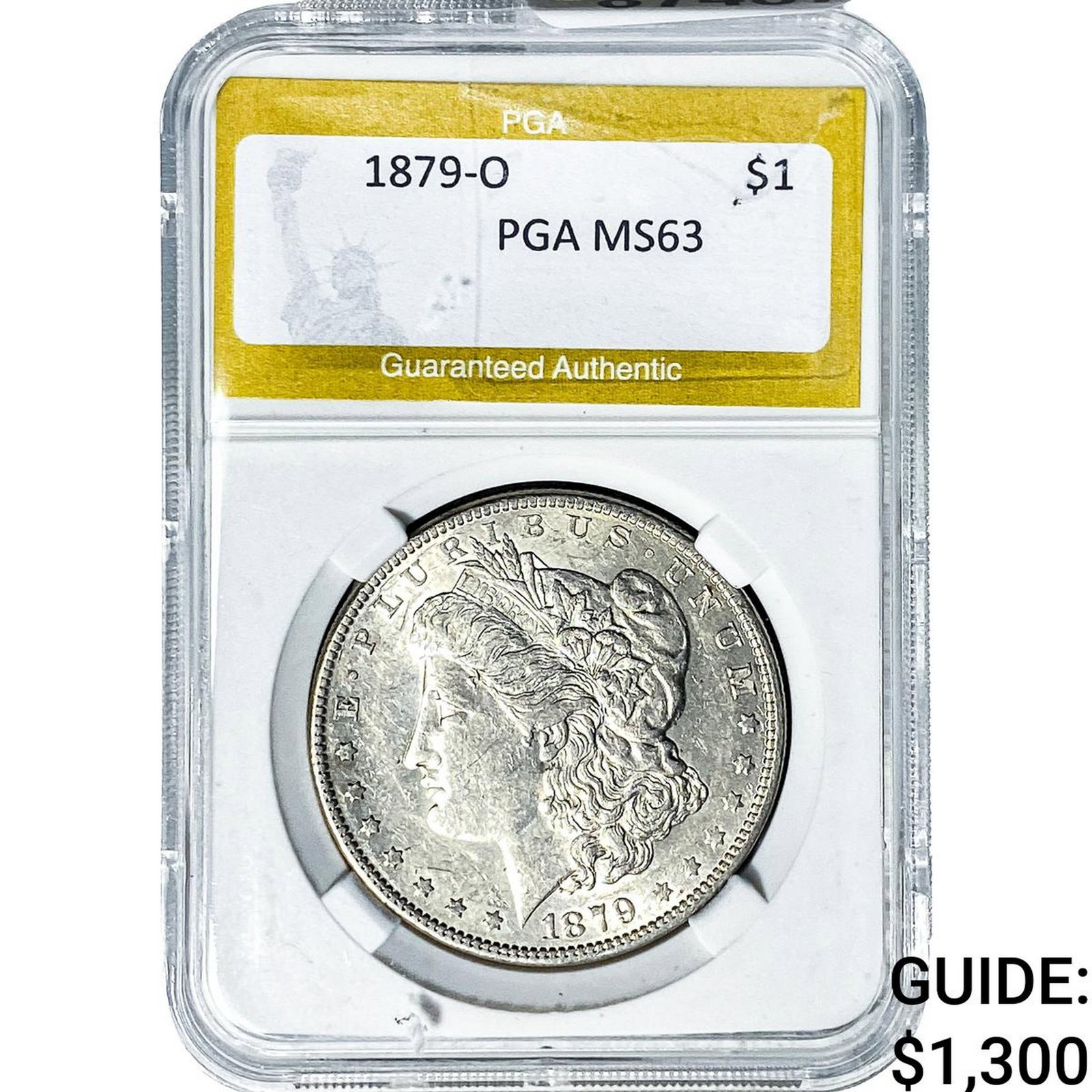 1879-O Morgan Silver Dollar PGA MS63: 1879-O Morgan Silver Dollar PGA MS63