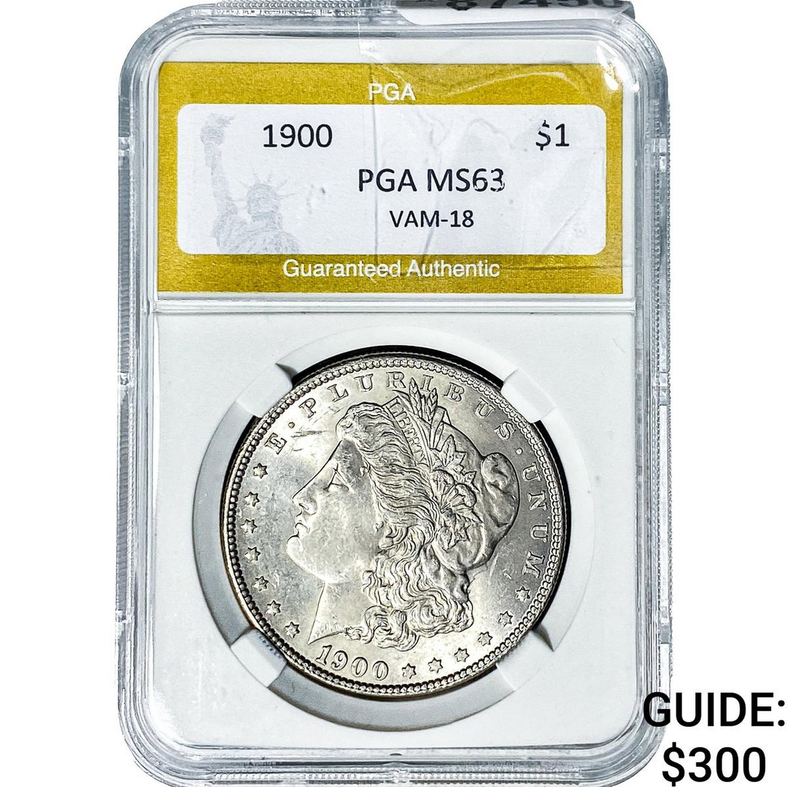 1900 Morgan Silver Dollar PGA MS63: 1900 Morgan Silver Dollar PGA MS63