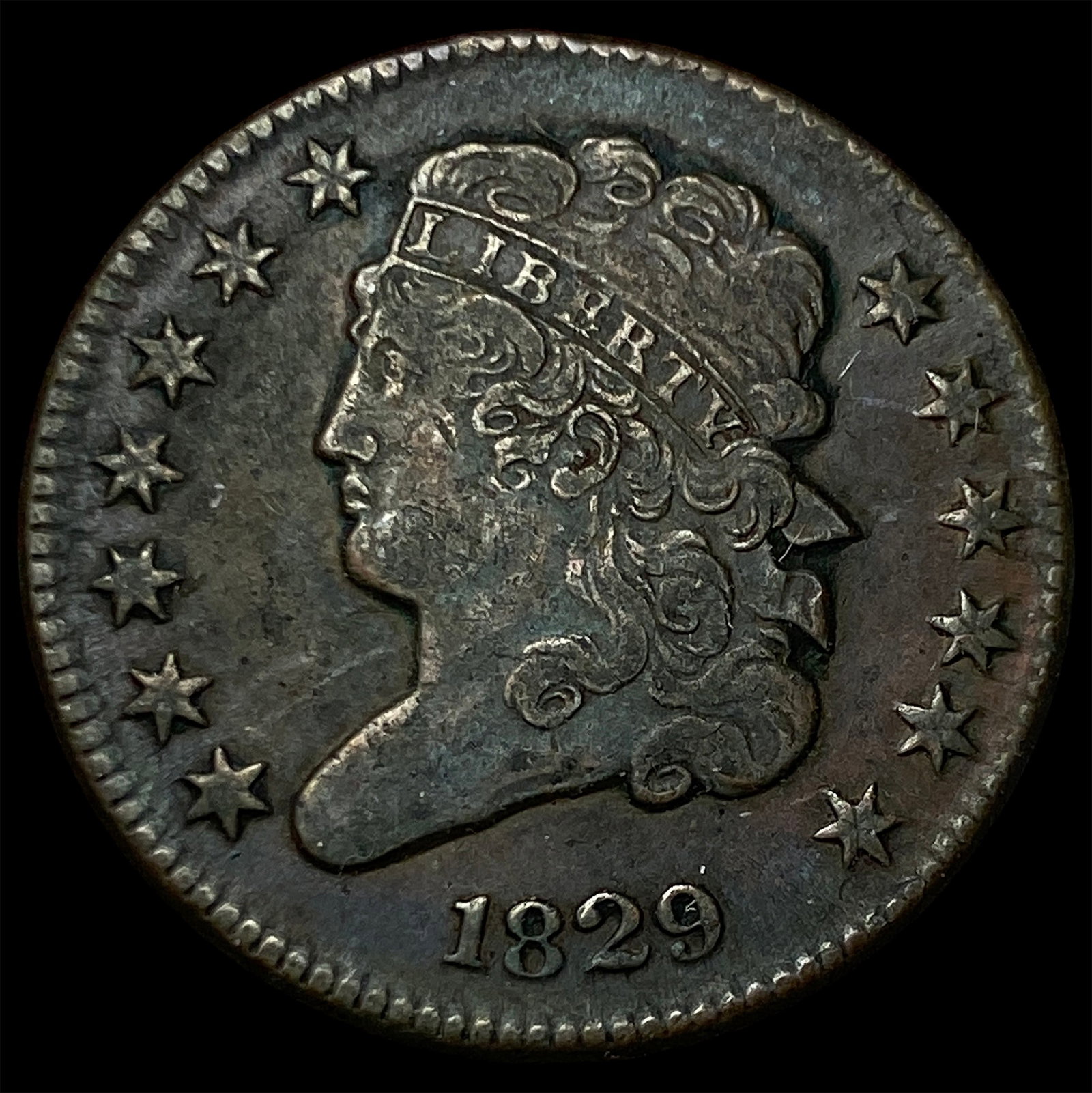 1829 Classic Head Half Cent NEARLY UNCIRCULATED (1 of 2)