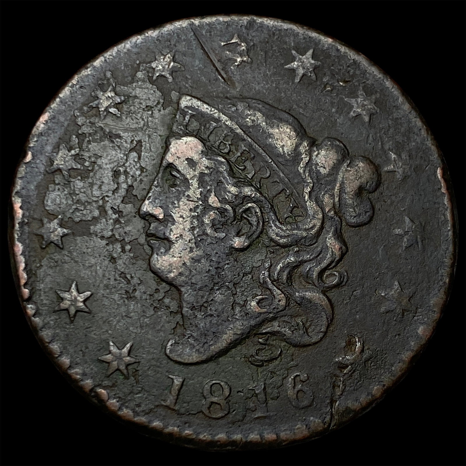 1816 Coronet Head Large Cent LIGHTLY CIRCULATED (1 of 2)