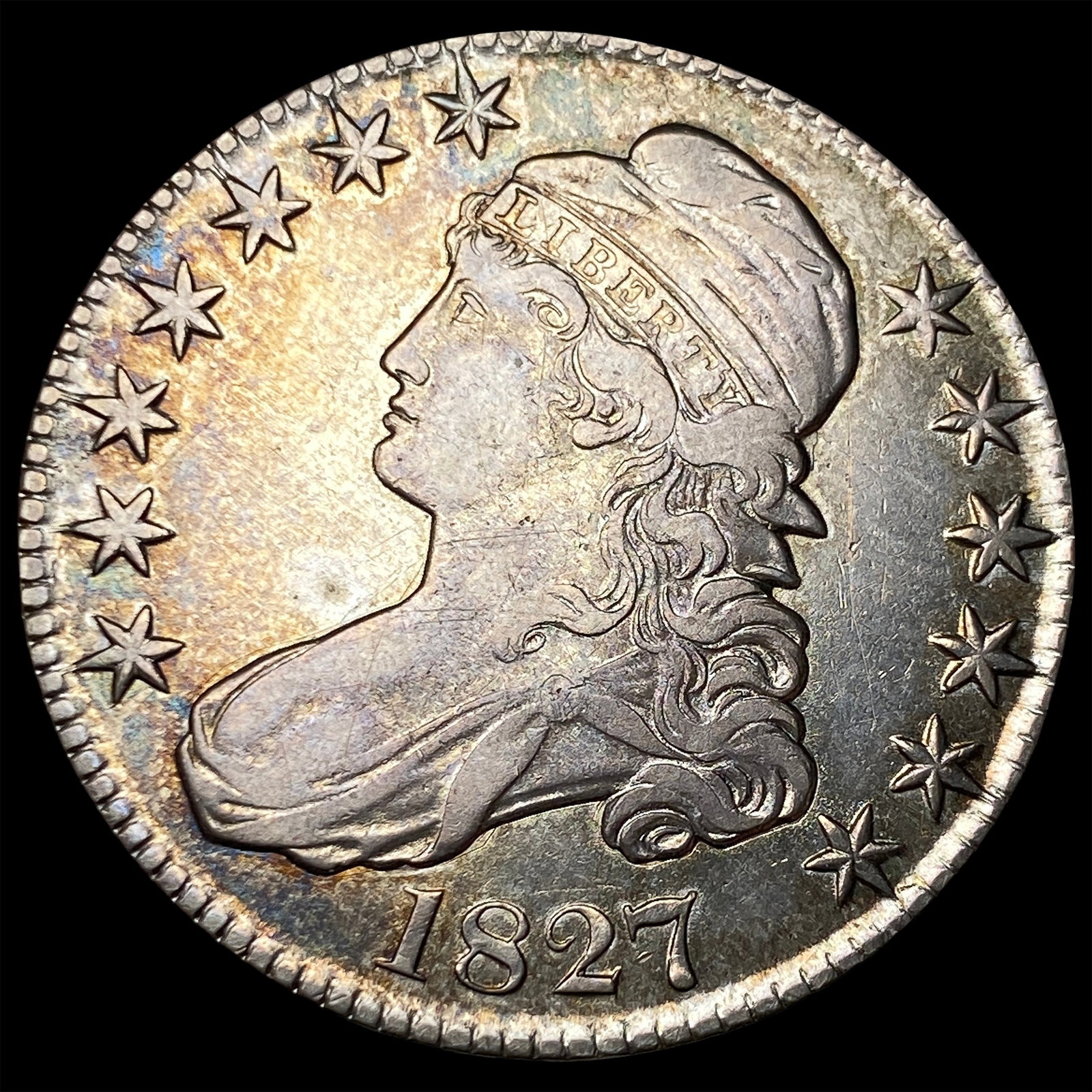 1827 Capped Bust Half Dollar NEARLY UNCIRCULATED (1 of 2)