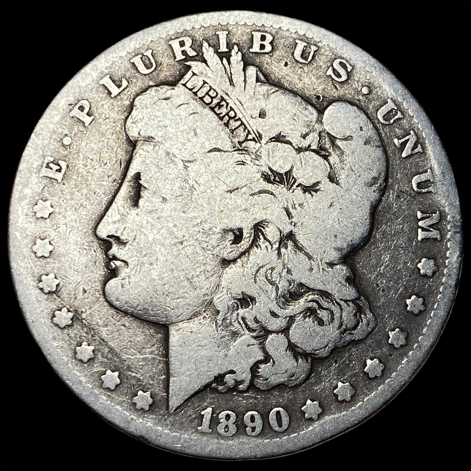 1890-CC Silver Morgan Dollar LIGHTLY CIRCULATED: 1890-CC Silver Morgan Dollar LIGHTLY CIRCULATED