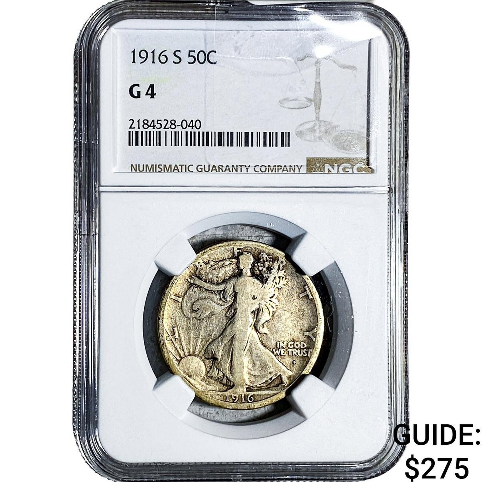 1916-S Walking Liberty Half Dollar NGC G4 (1 of 2)