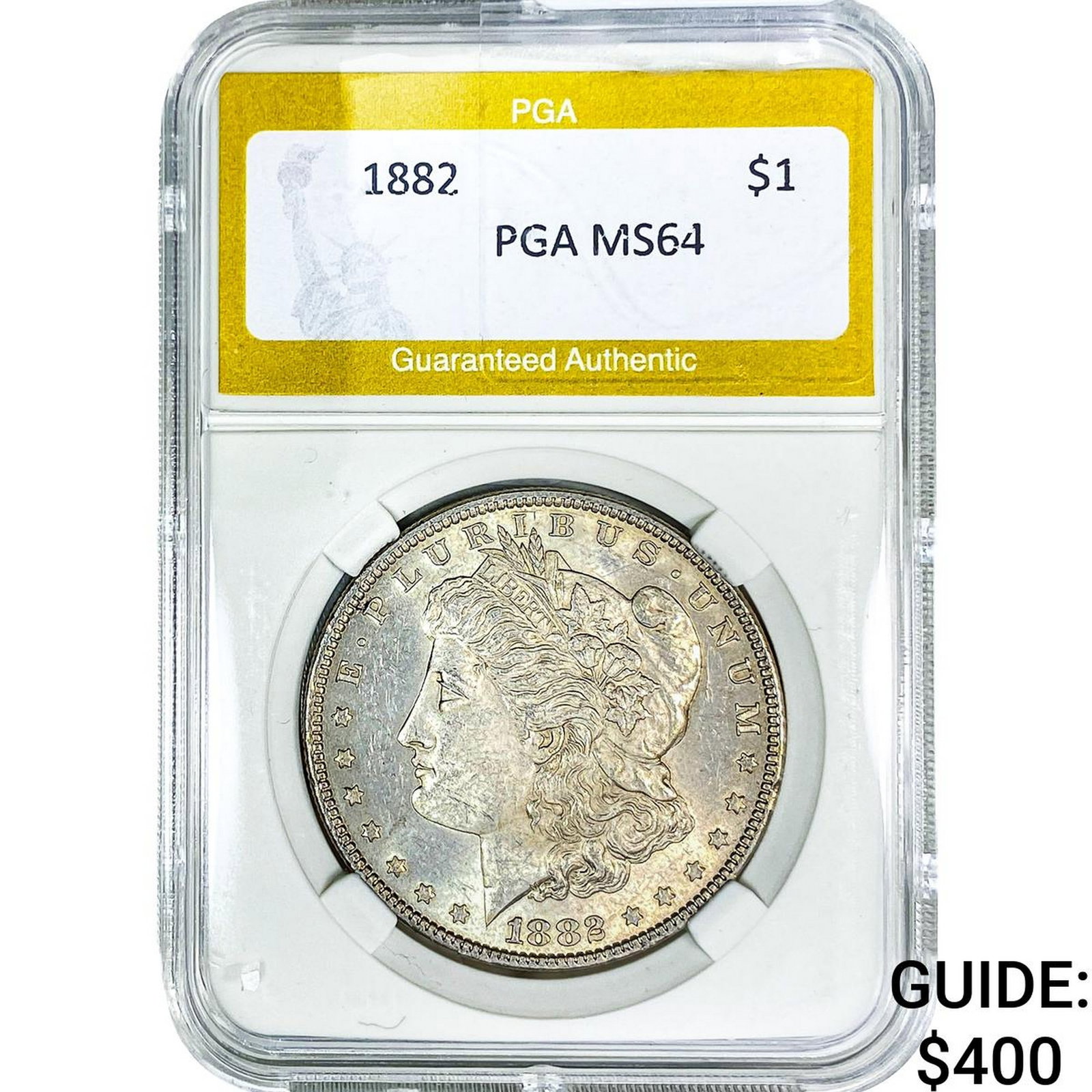 1882 Morgan Silver Dollar PGA MS64: 1882 Morgan Silver Dollar PGA MS64