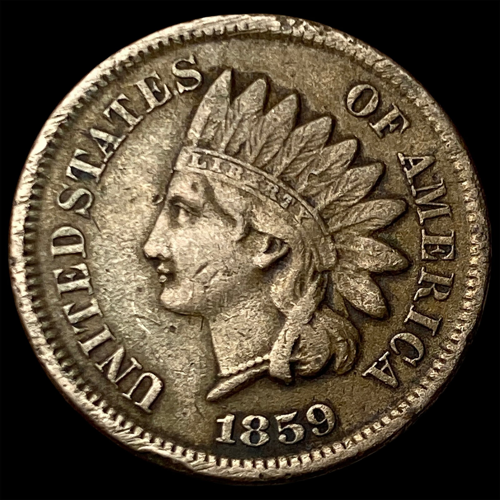 1859 Indian Head Cent NEARLY UNCIRCULATED: 1859 Indian Head Cent NEARLY UNCIRCULATED