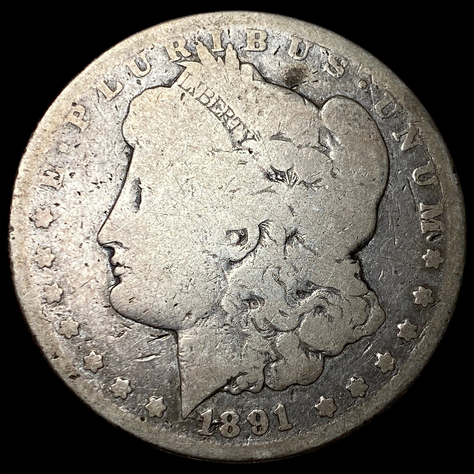 1891-CC Silver Morgan Dollar LIGHTLY CIRCULATED: 1891-CC Silver Morgan Dollar LIGHTLY CIRCULATED