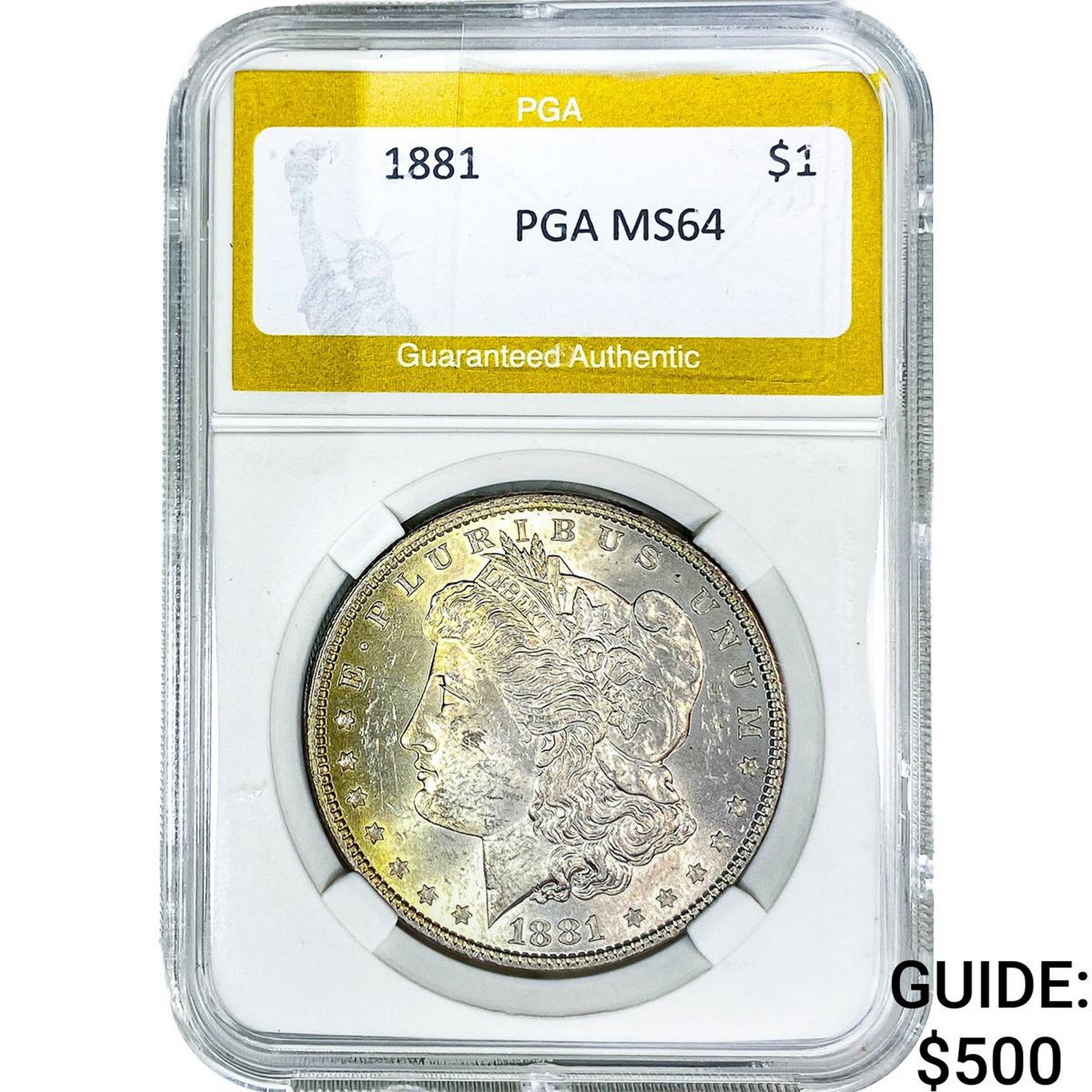 1881 Morgan Silver Dollar PGA MS64: 1881 Morgan Silver Dollar PGA MS64