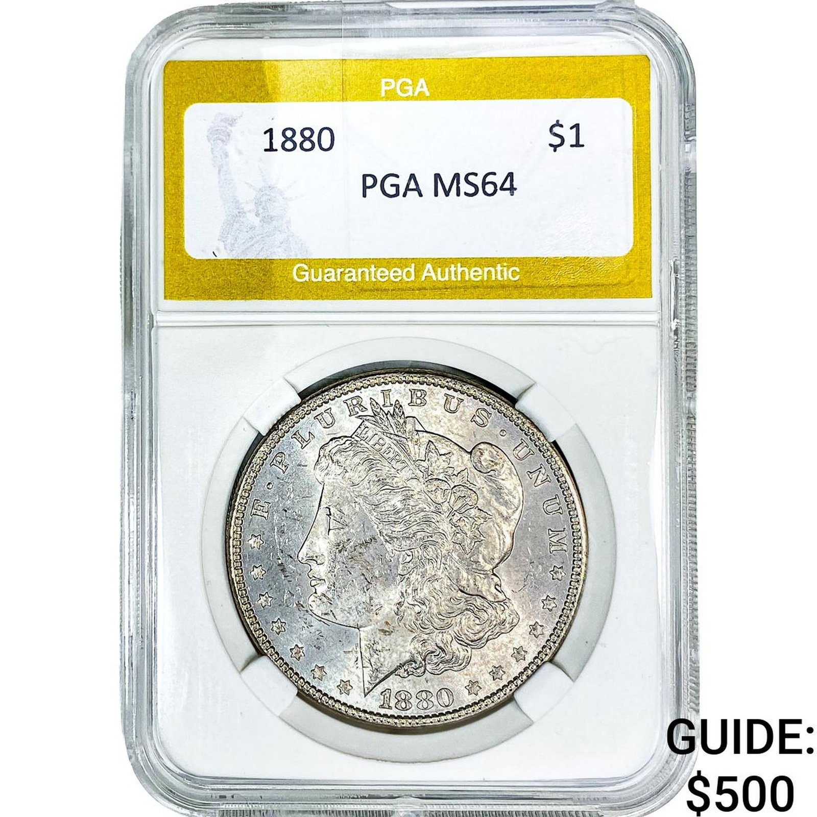 1880 Morgan Silver Dollar PGA MS64: 1880 Morgan Silver Dollar PGA MS64
