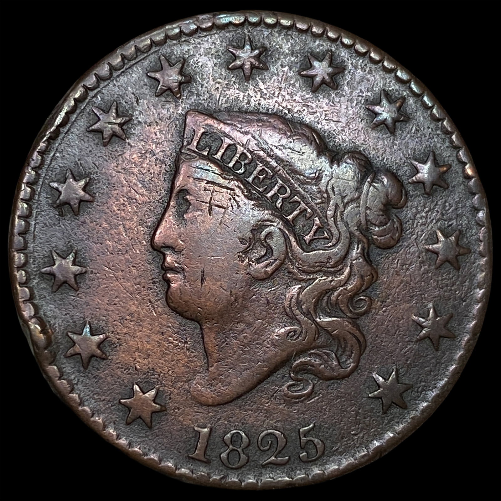1825 Coronet Head Large Cent LIGHTLY CIRCULATED (1 of 2)