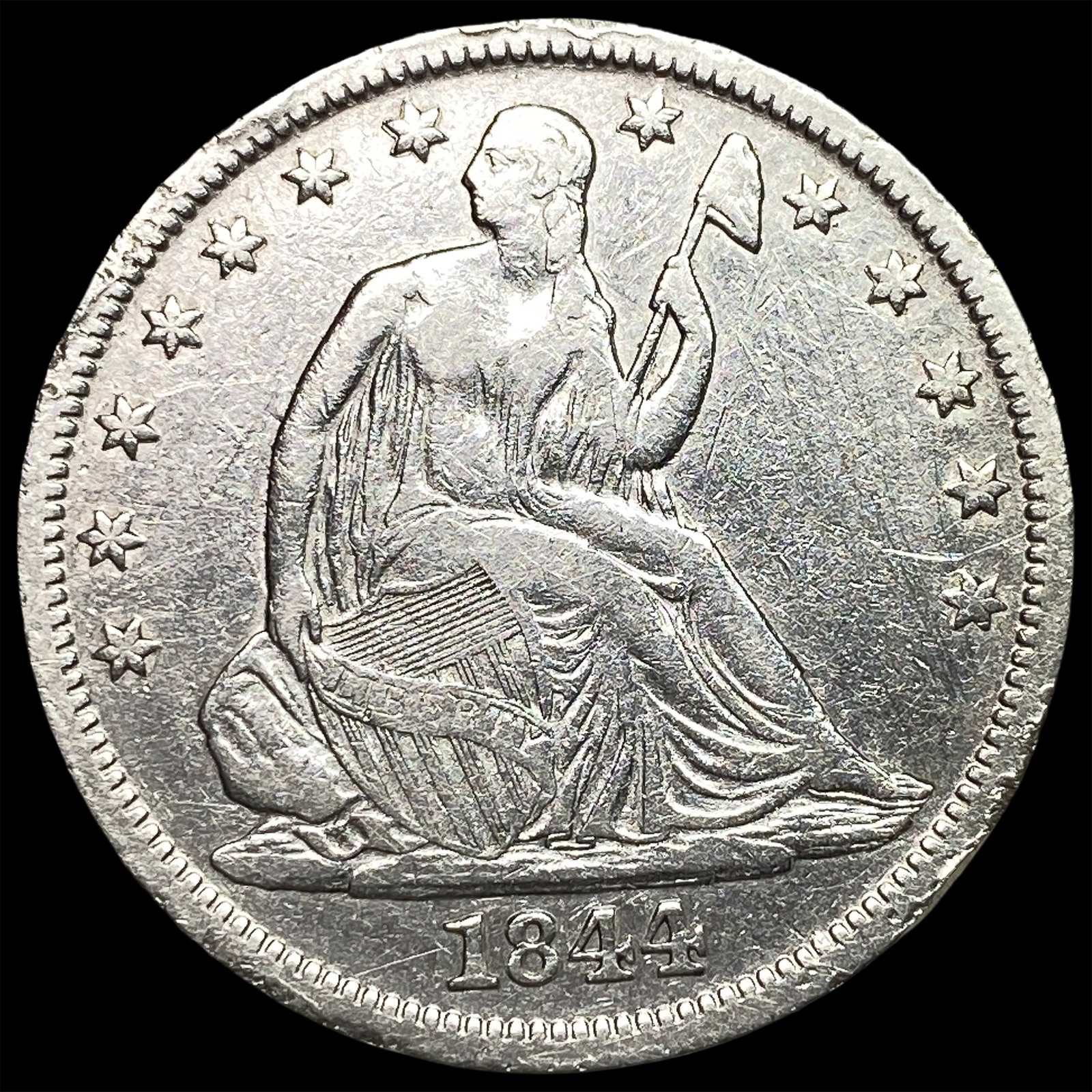 1844-O Silver Seated Liberty Half Dollar HIGH GRADE: 1844-O Silver Seated Liberty Half Dollar HIGH GRADE