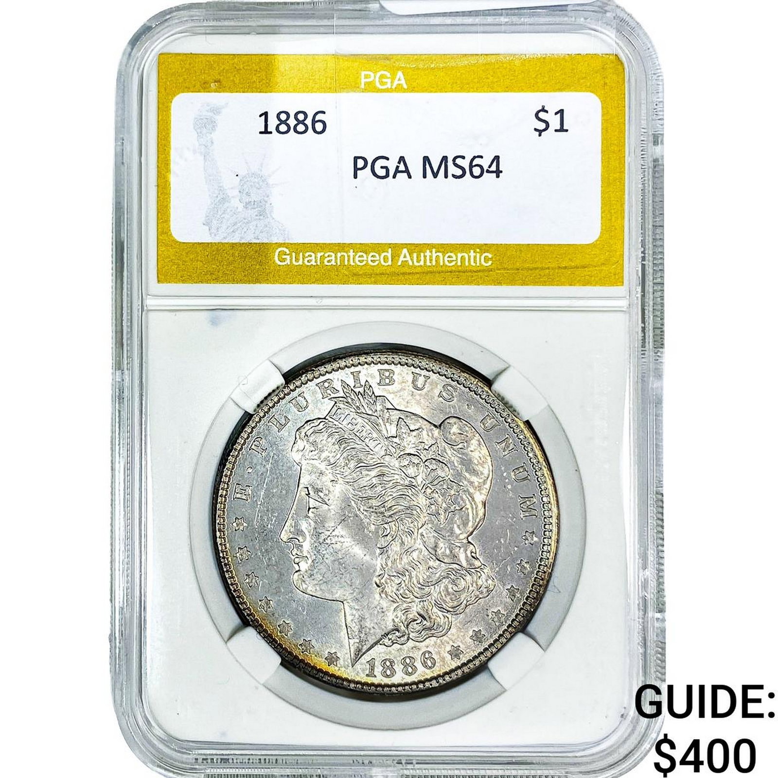 1886 Morgan Silver Dollar PGA MS64: 1886 Morgan Silver Dollar PGA MS64