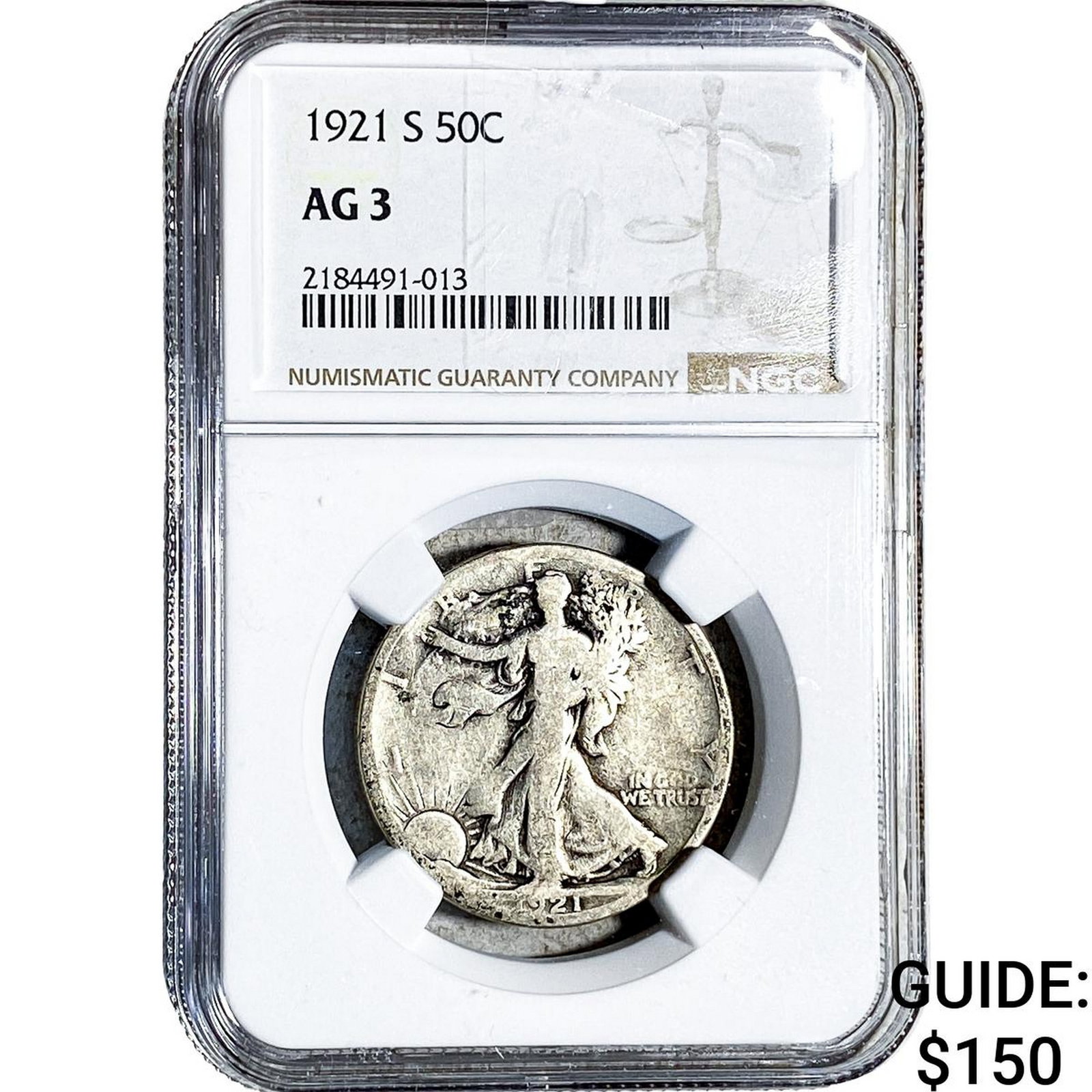 1921-S Walking Liberty Half Dollar NGC AG3 (1 of 2)