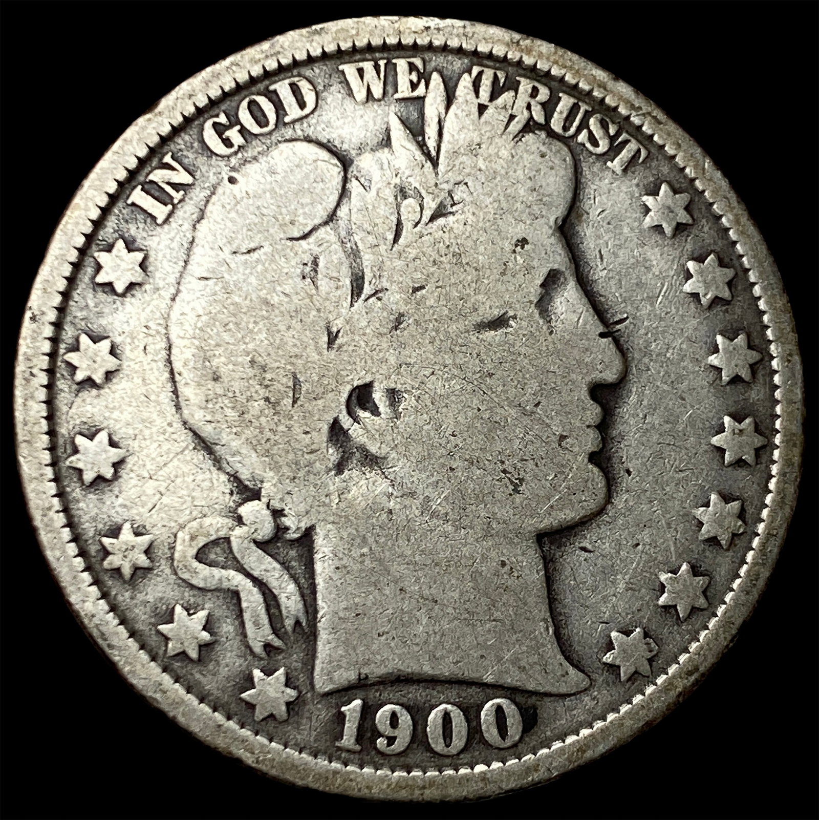 1900-O Silver Barber Half Dollar NICELY CIRCULATED (1 of 2)