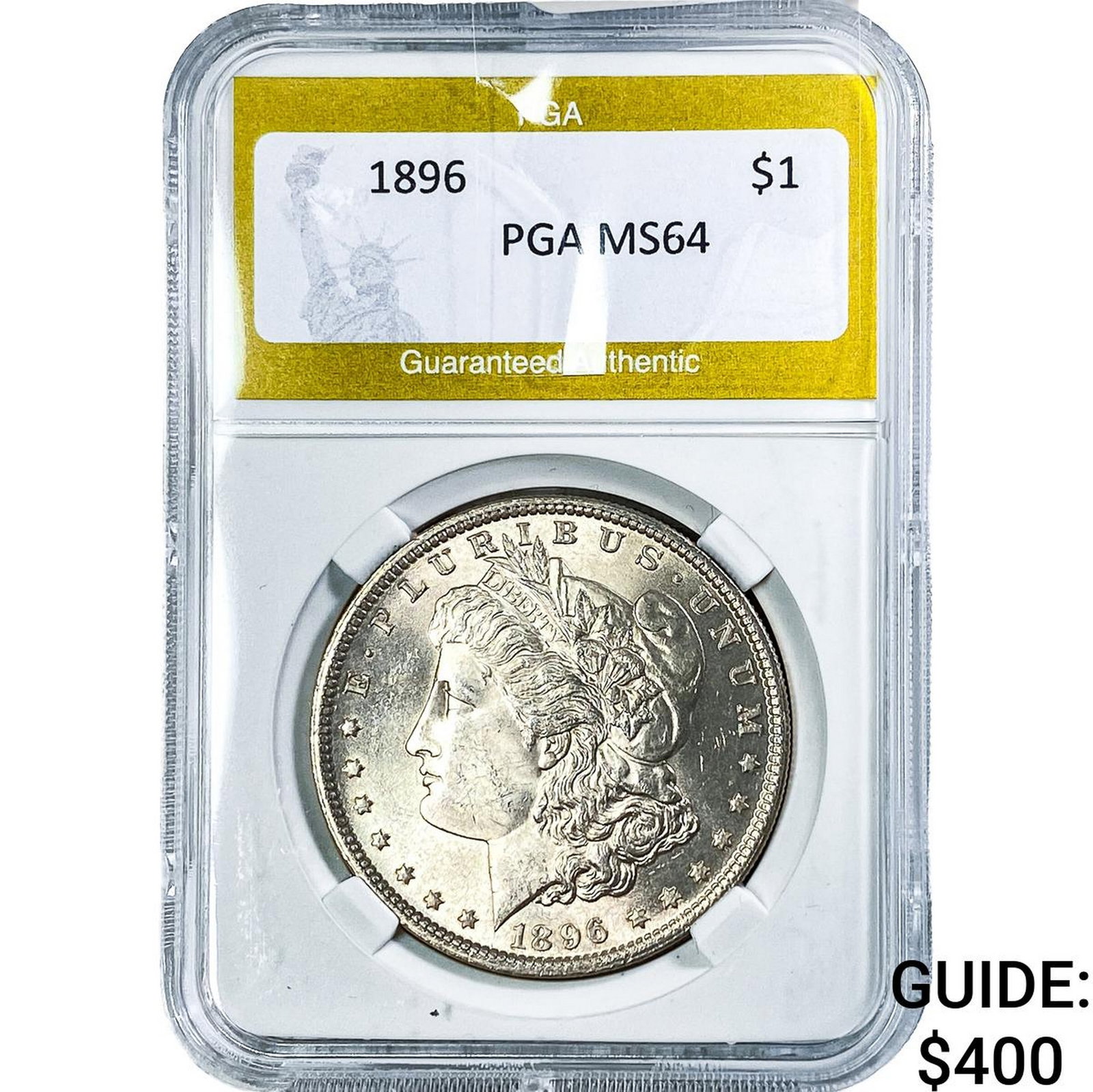1896 Morgan Silver Dollar PGA MS64: 1896 Morgan Silver Dollar PGA MS64