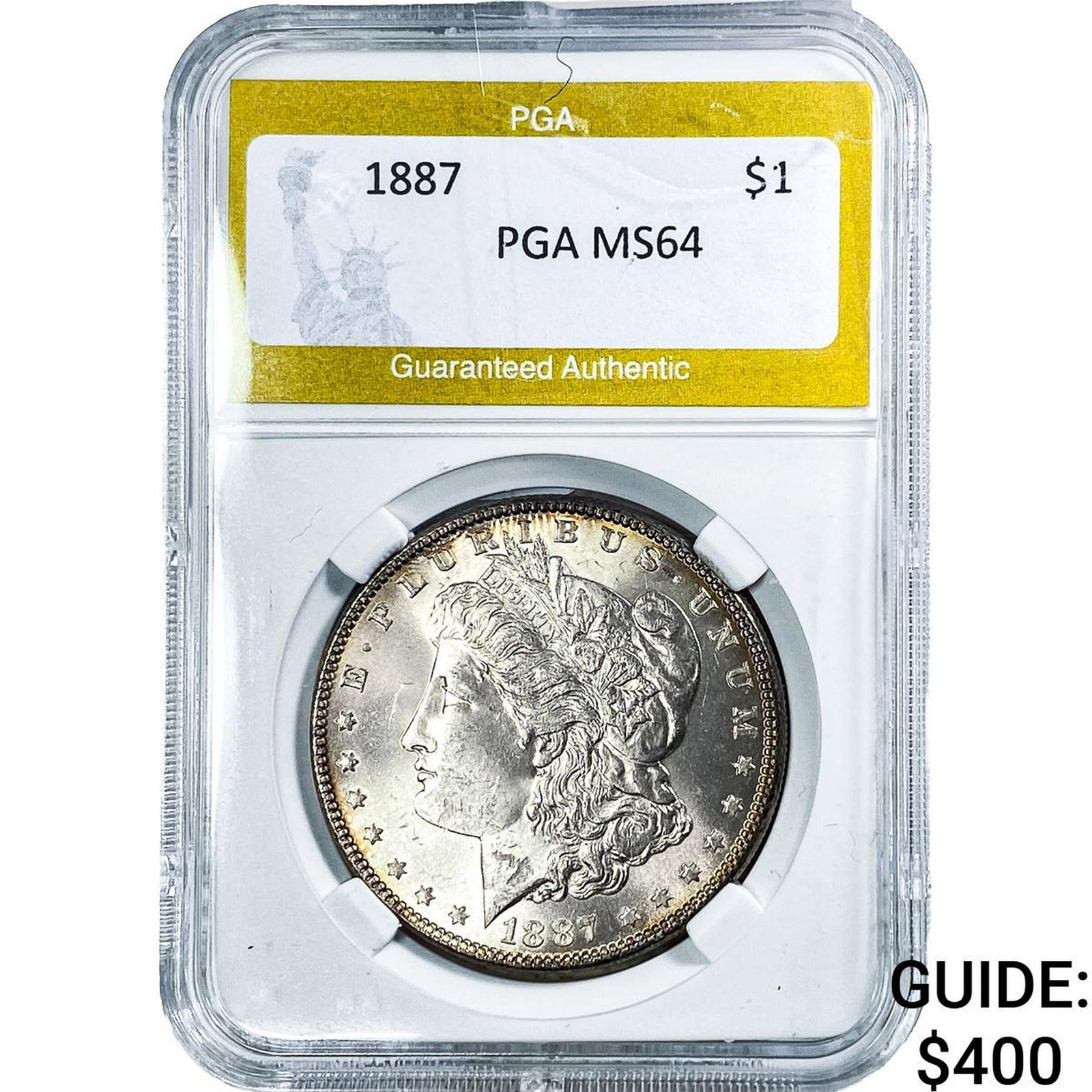 1887 Morgan Silver Dollar PGA MS64: 1887 Morgan Silver Dollar PGA MS64