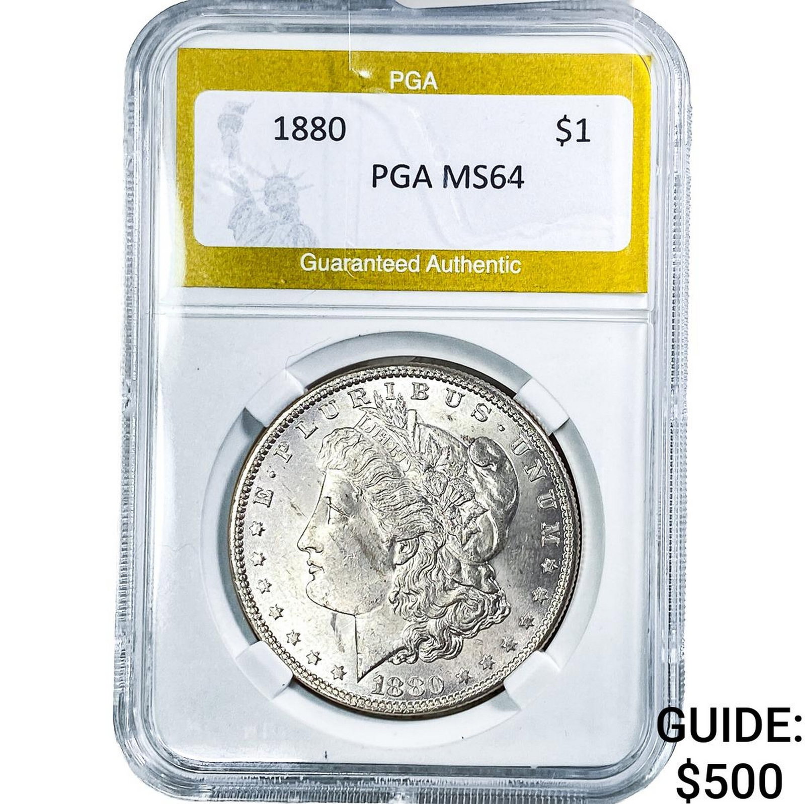 1880 Morgan Silver Dollar PGA MS64: 1880 Morgan Silver Dollar PGA MS64