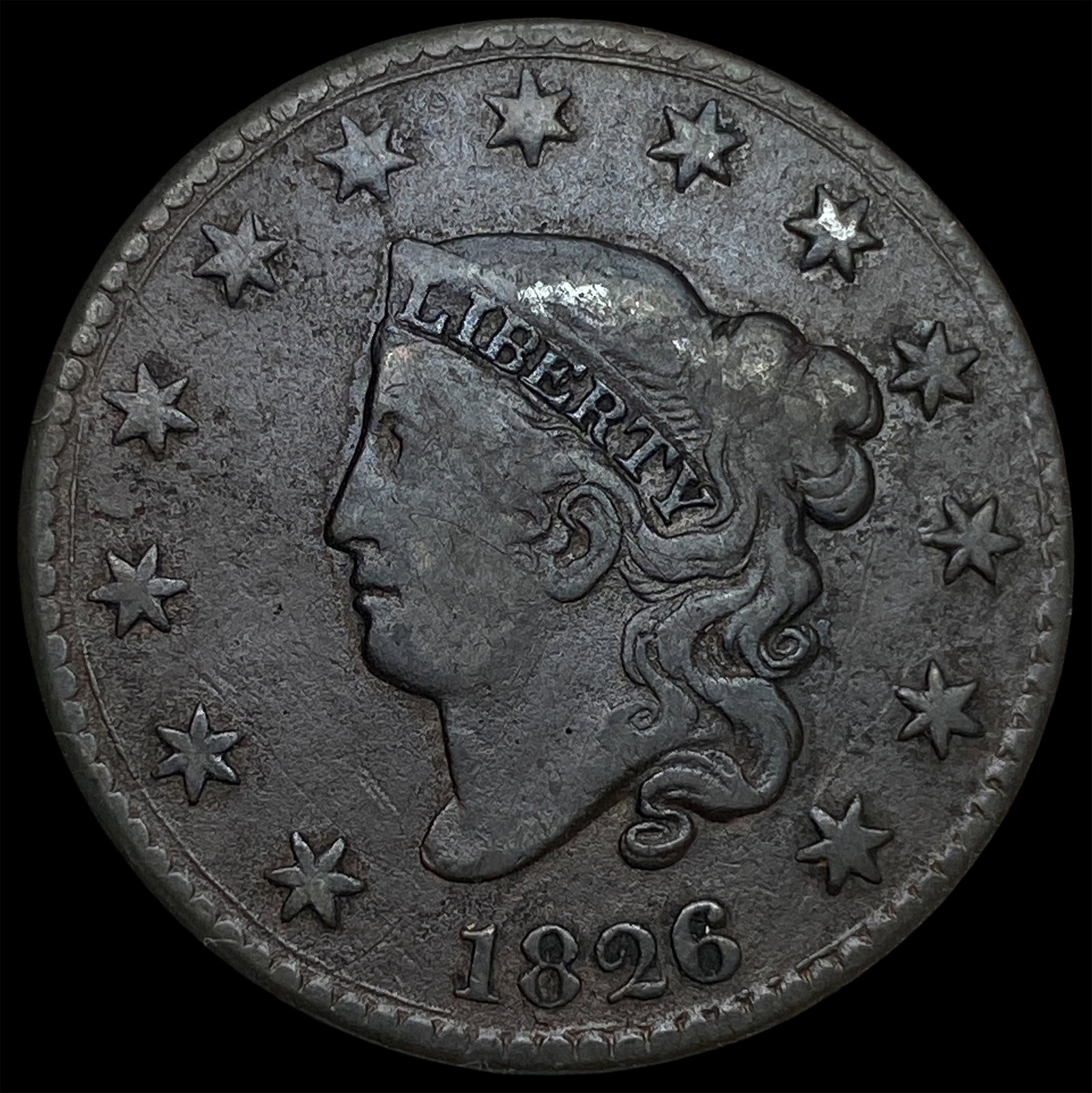 1826 Coronet Head Large Cent LIGHTLY CIRCULATED: 1826 Coronet Head Large Cent LIGHTLY CIRCULATED