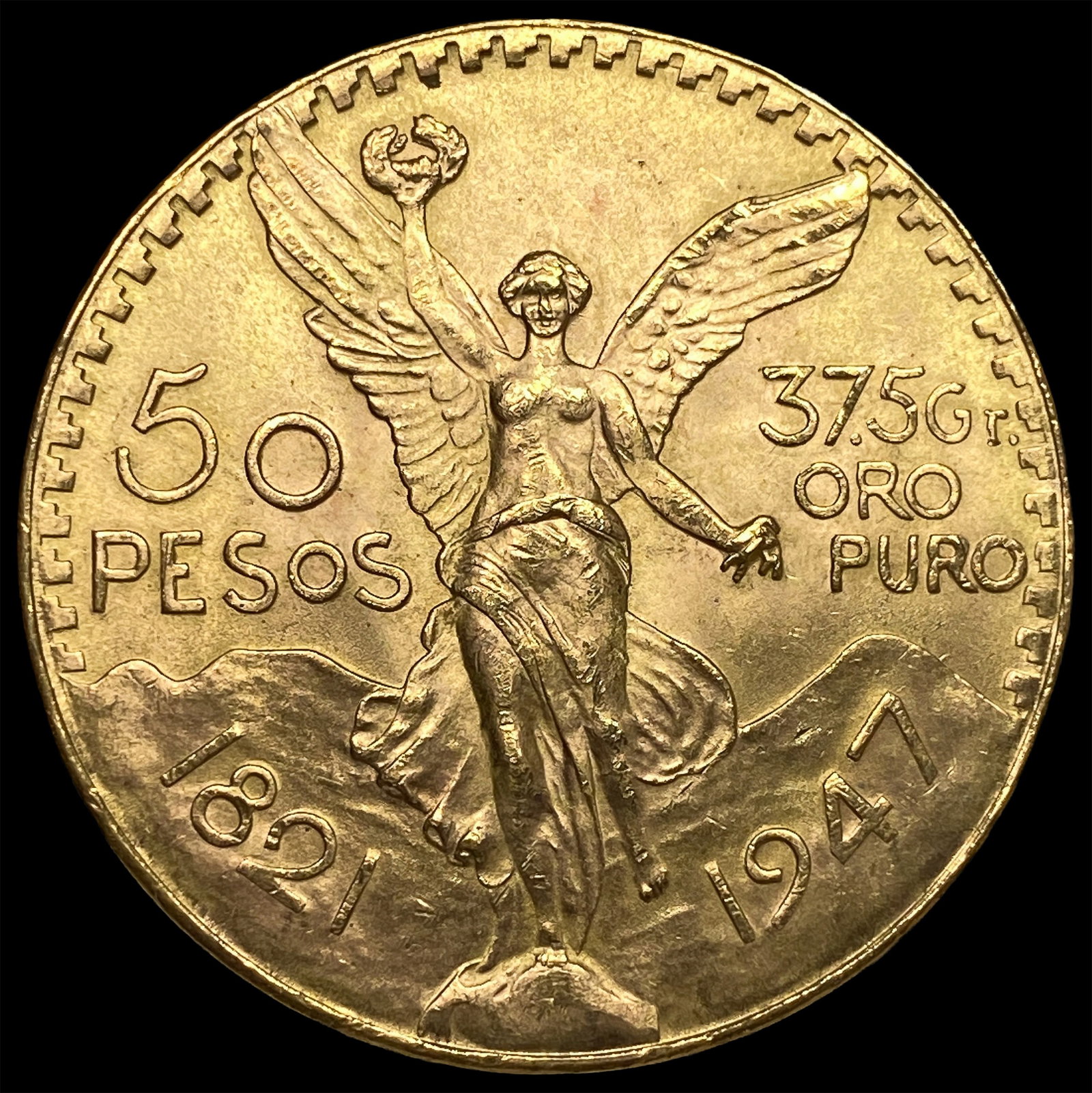 1947 Mexico 1.2057oz Gold 50 Pesos NEARLY UNCIRCULATED (1 of 2)