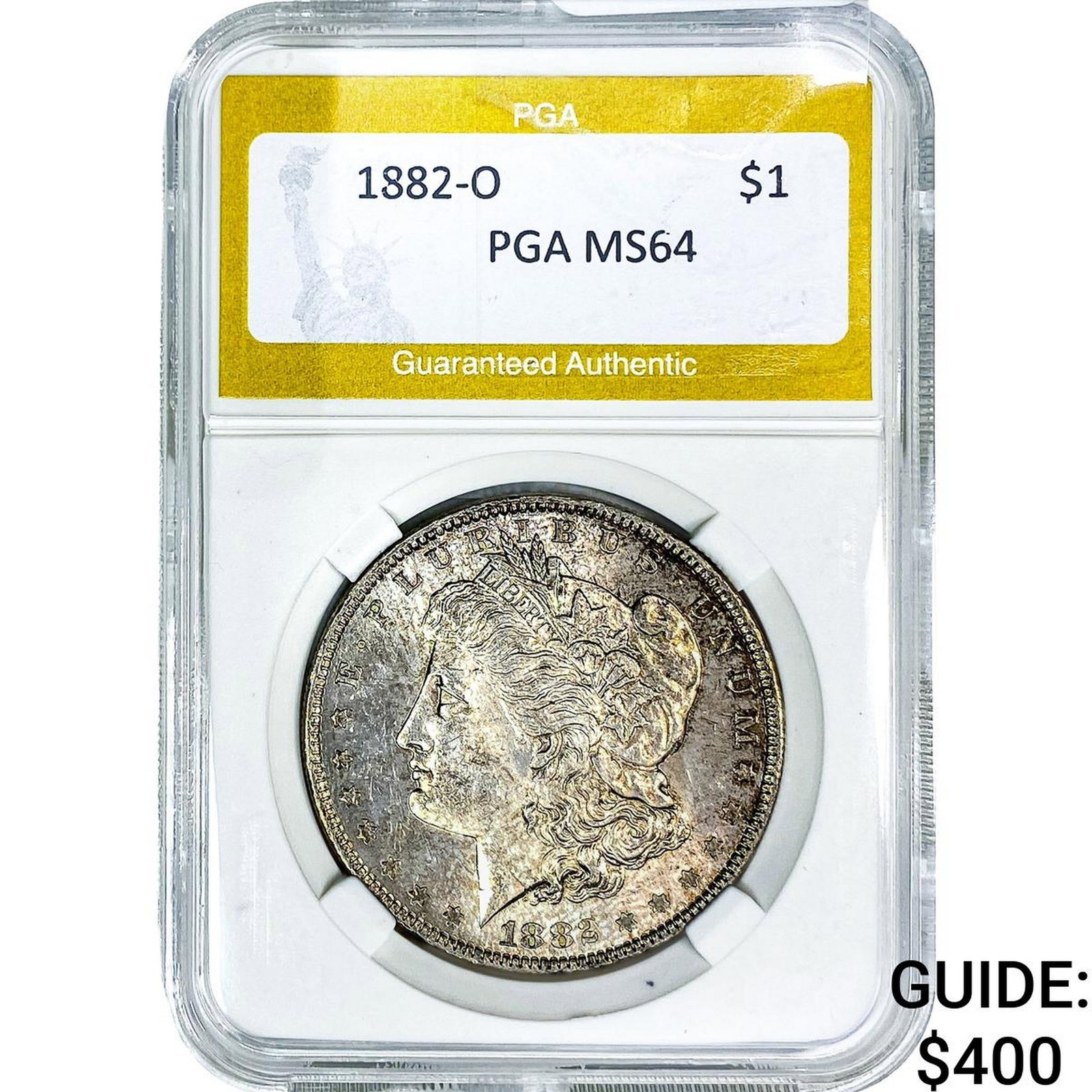 1882-O Morgan Silver Dollar PGA MS64: 1882-O Morgan Silver Dollar PGA MS64