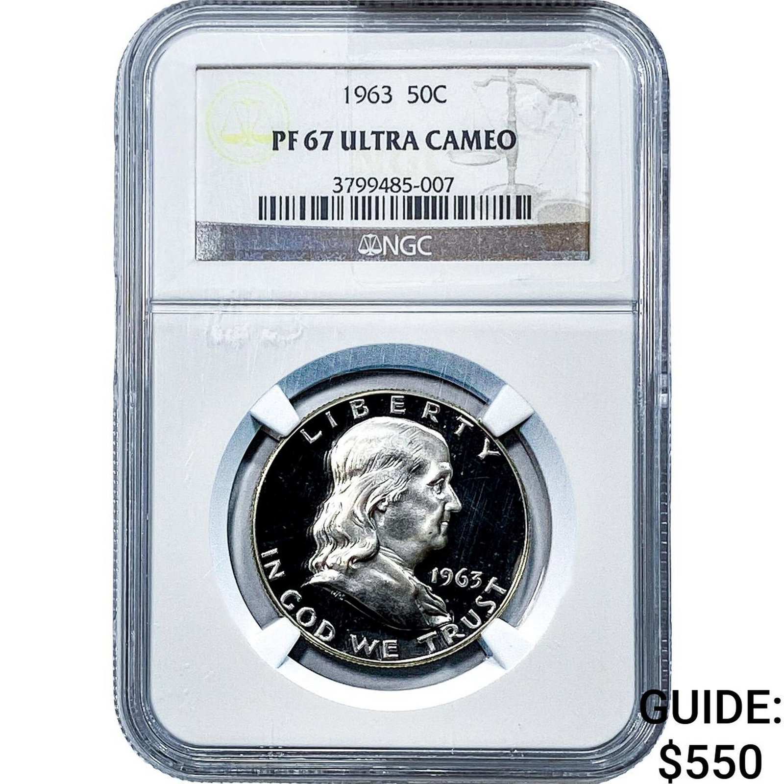 1963 Franklin Half Dollar NGC PF67 Ultra Cameo (1 of 2)
