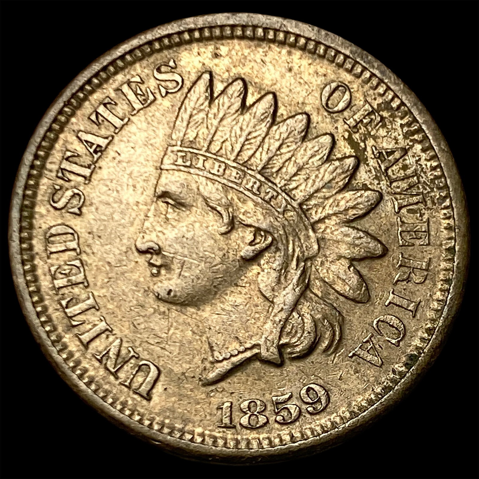 1859 Indian Head Cent CLOSELY UNCIRCULATED: 1859 Indian Head Cent CLOSELY UNCIRCULATED