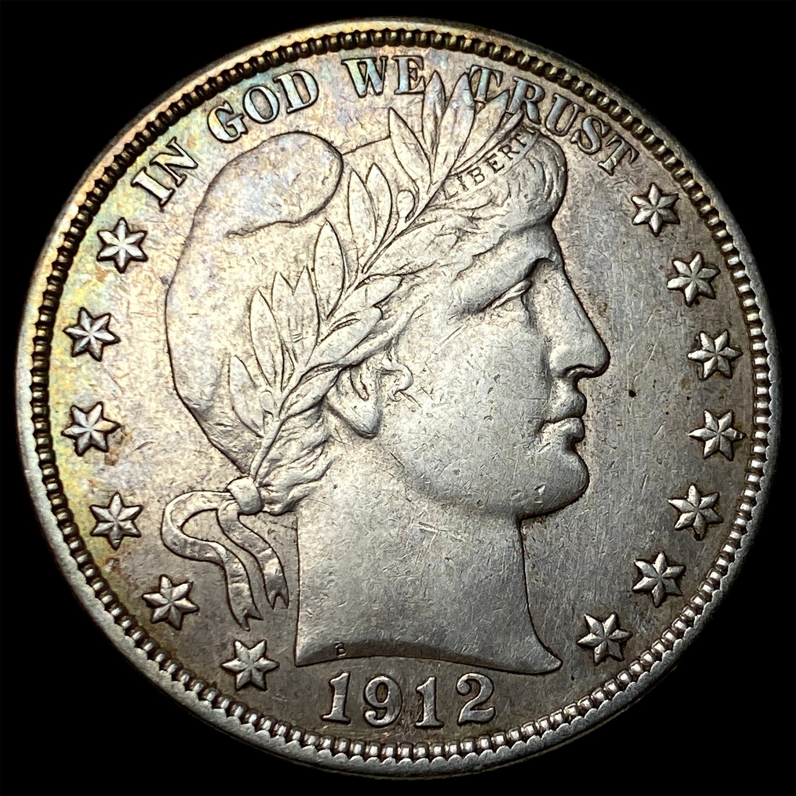 1912 Silver Barber Half Dollar NEARLY UNCIRCULATED (1 of 2)