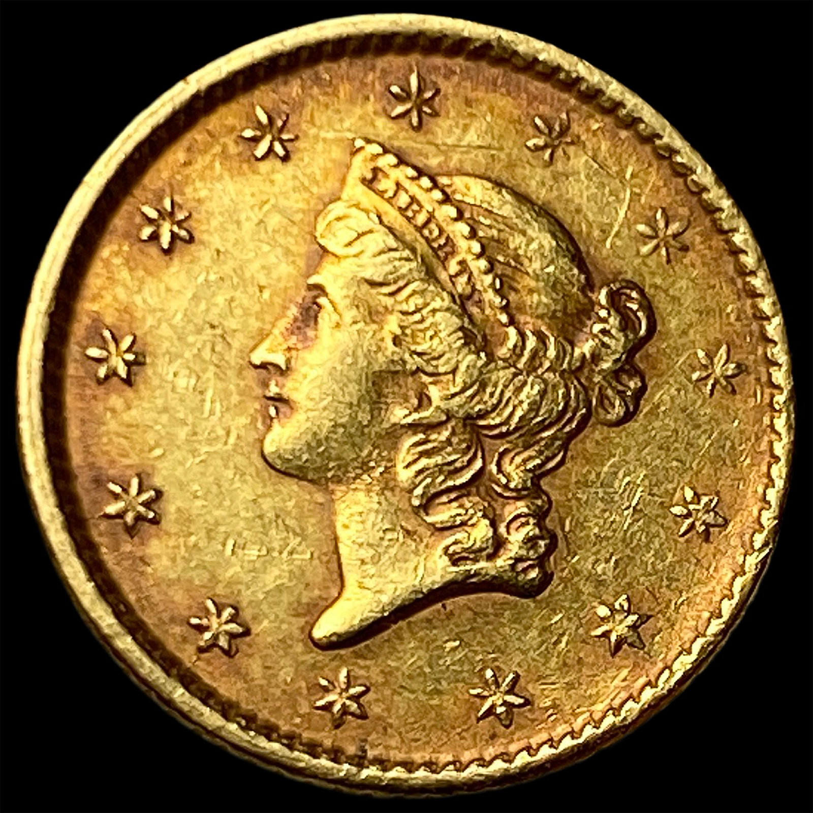 1853 Gold $1 Liberty Head Type 1 CLOSELY UNCIRCULATED (1 of 2)